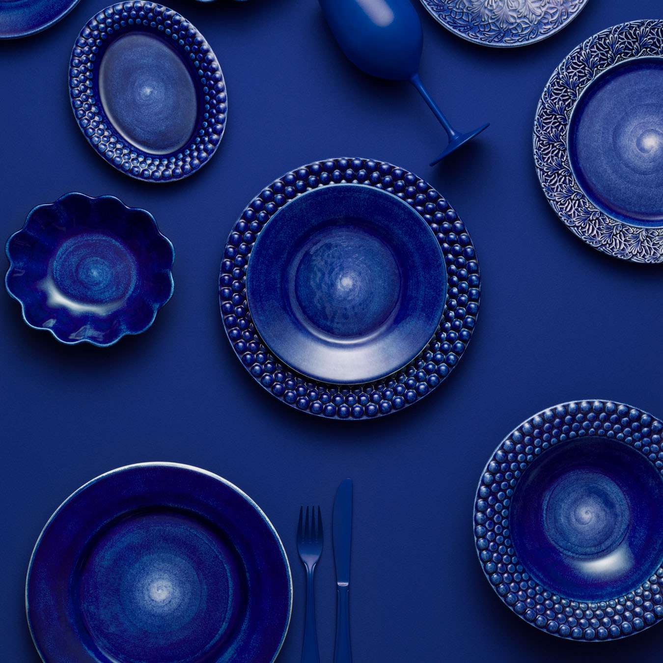 Oyster Bowl 18 x 16 cm / 40 cl Blue