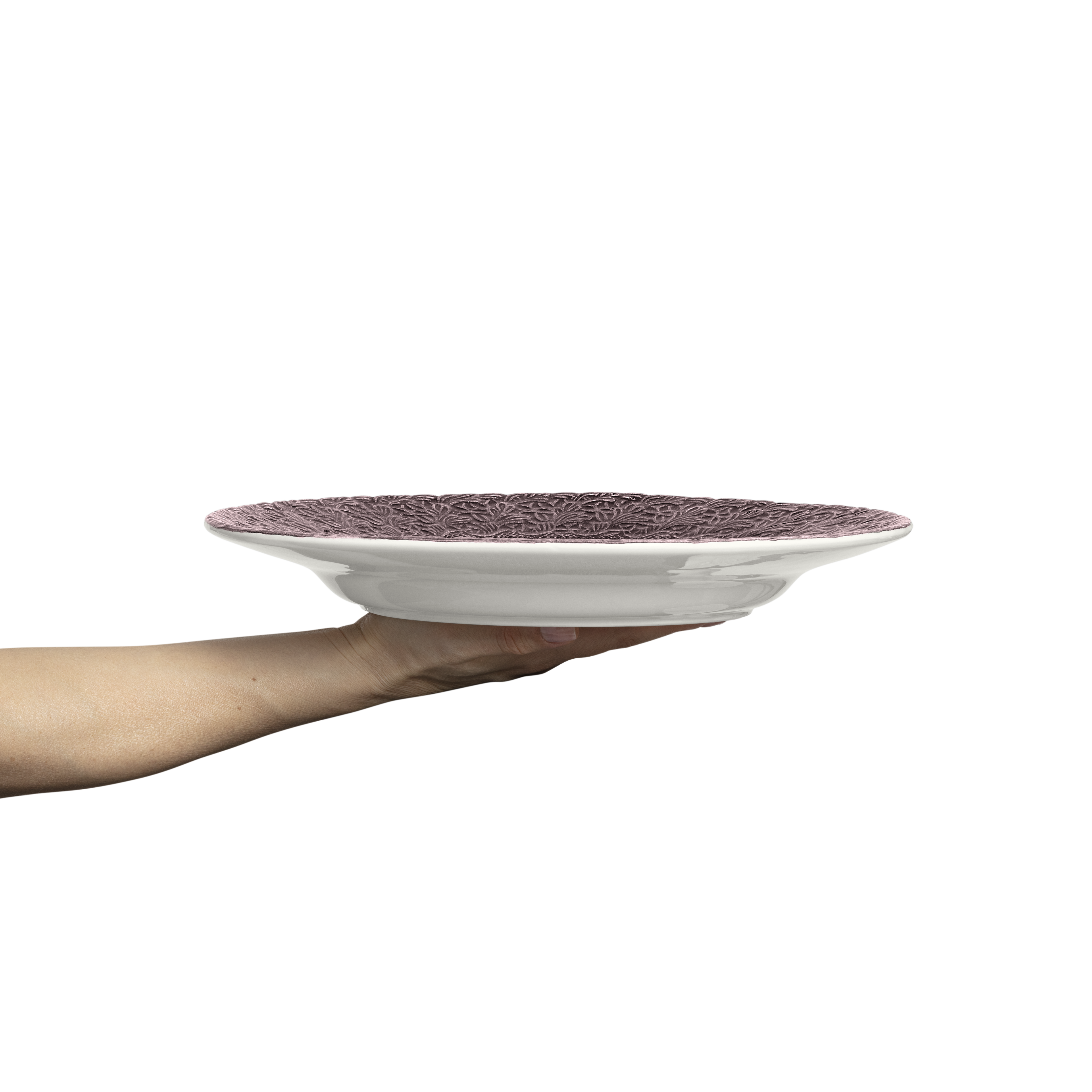 Lace Plate 32 cm Plum
