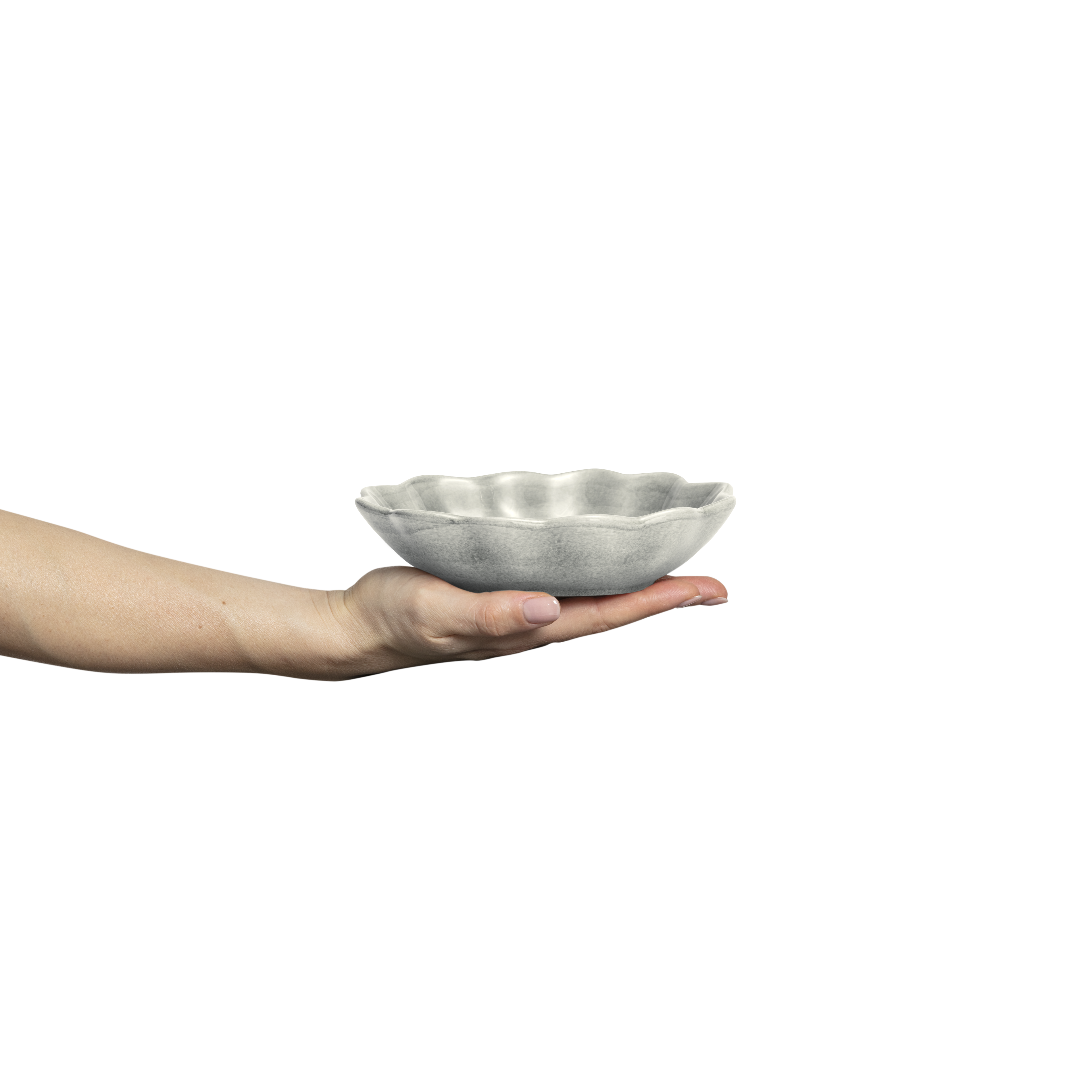 Oyster Bowl 18 x 16 cm / 40 cl Grey