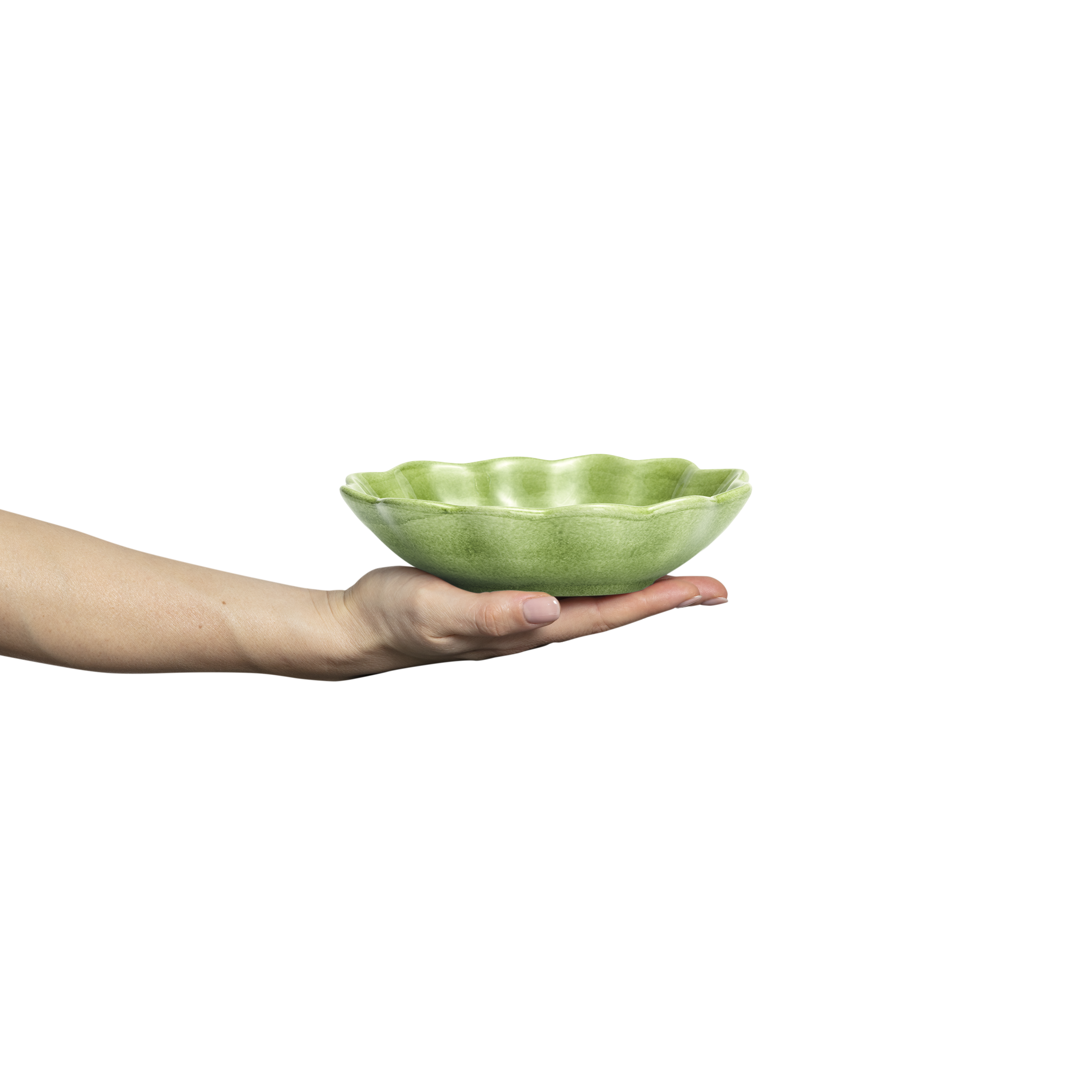Oyster Bowl 18 x 16 cm / 40 cl Green