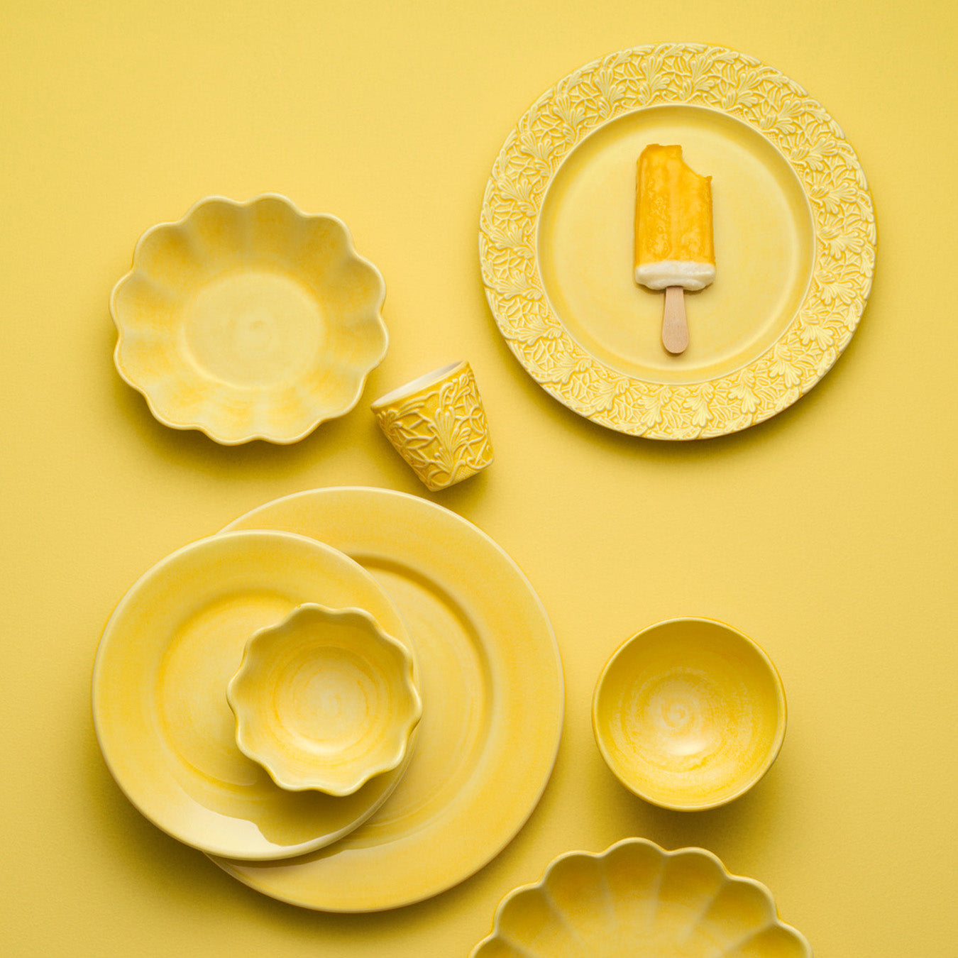Oyster Bowl 18 x 16 cm / 40 cl Yellow