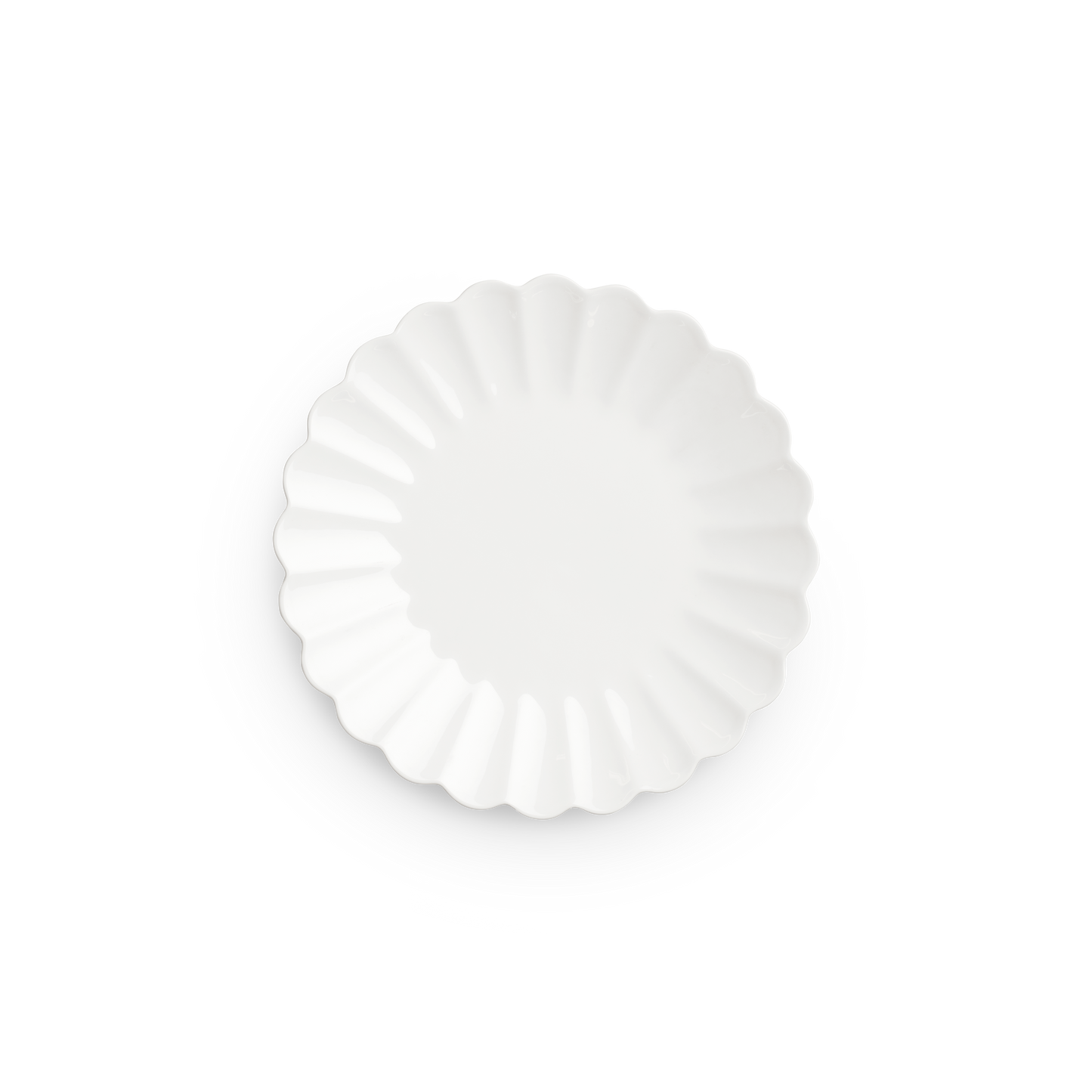 White decorative plate on a white background