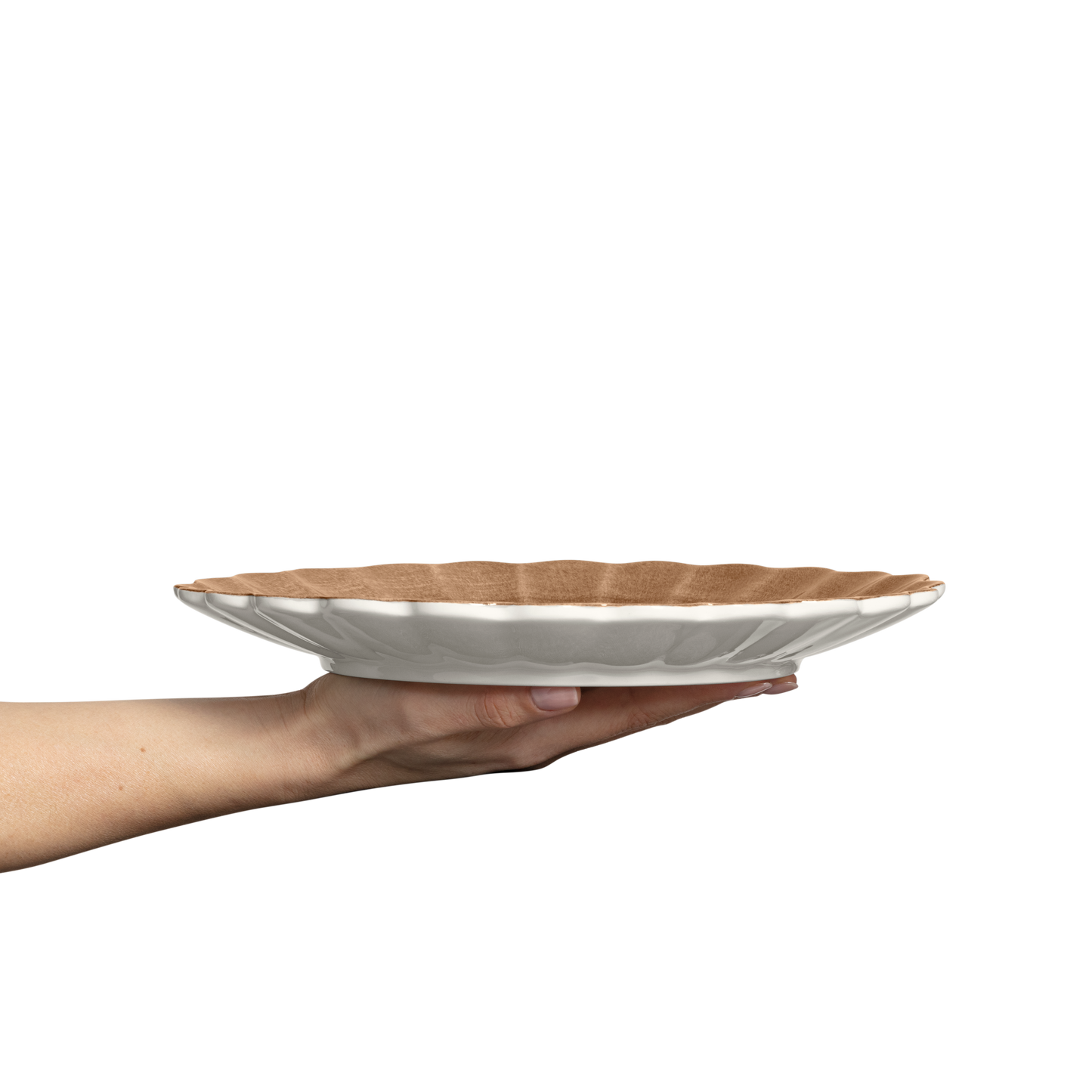 Oyster Plate 28 cm Cinnamon