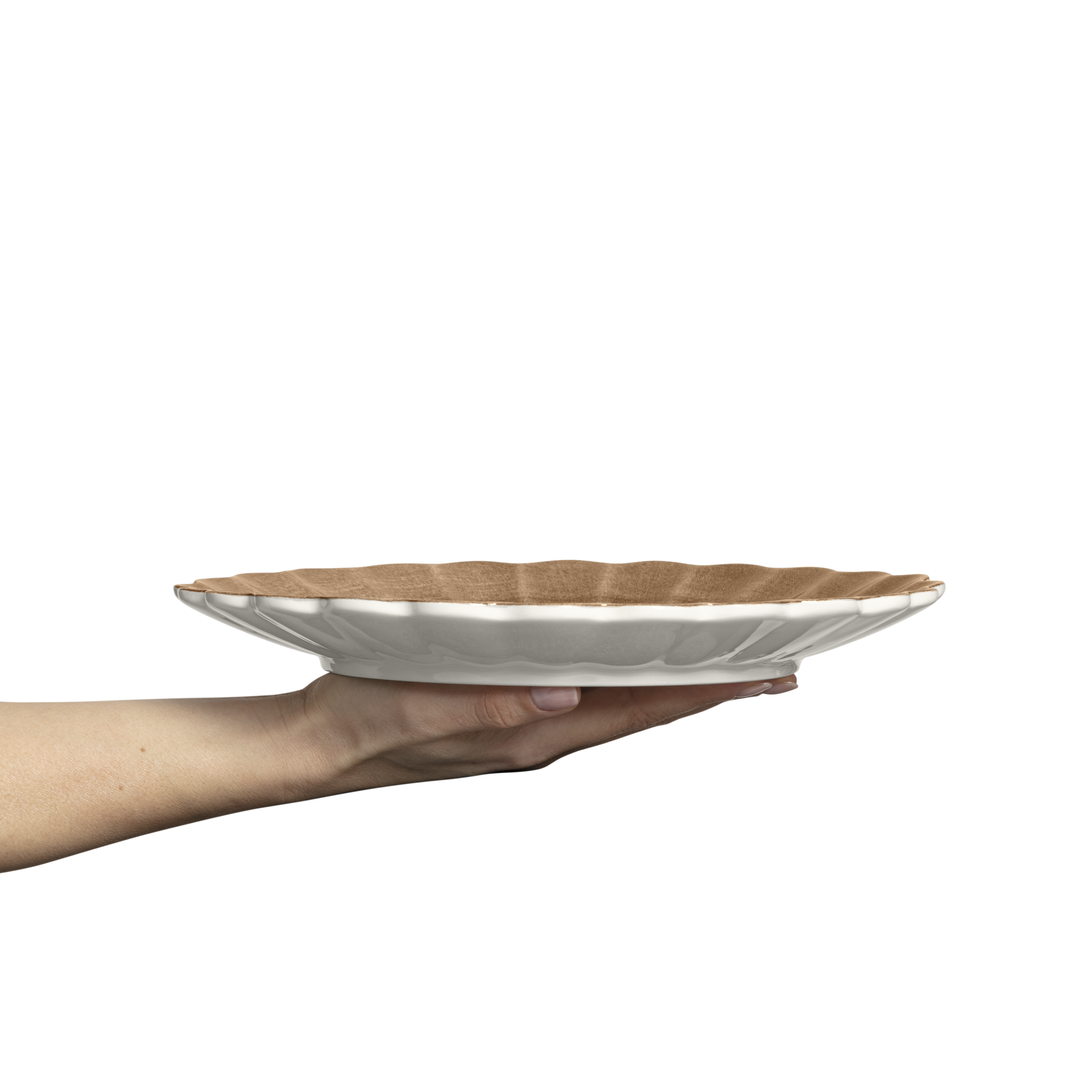 Oyster Plate 28 cm Cinnamon