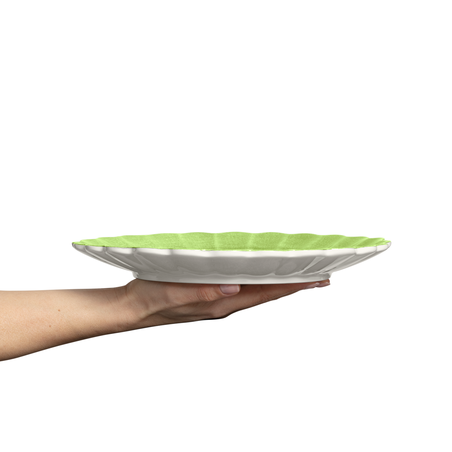 Oyster Plate 28 cm Green