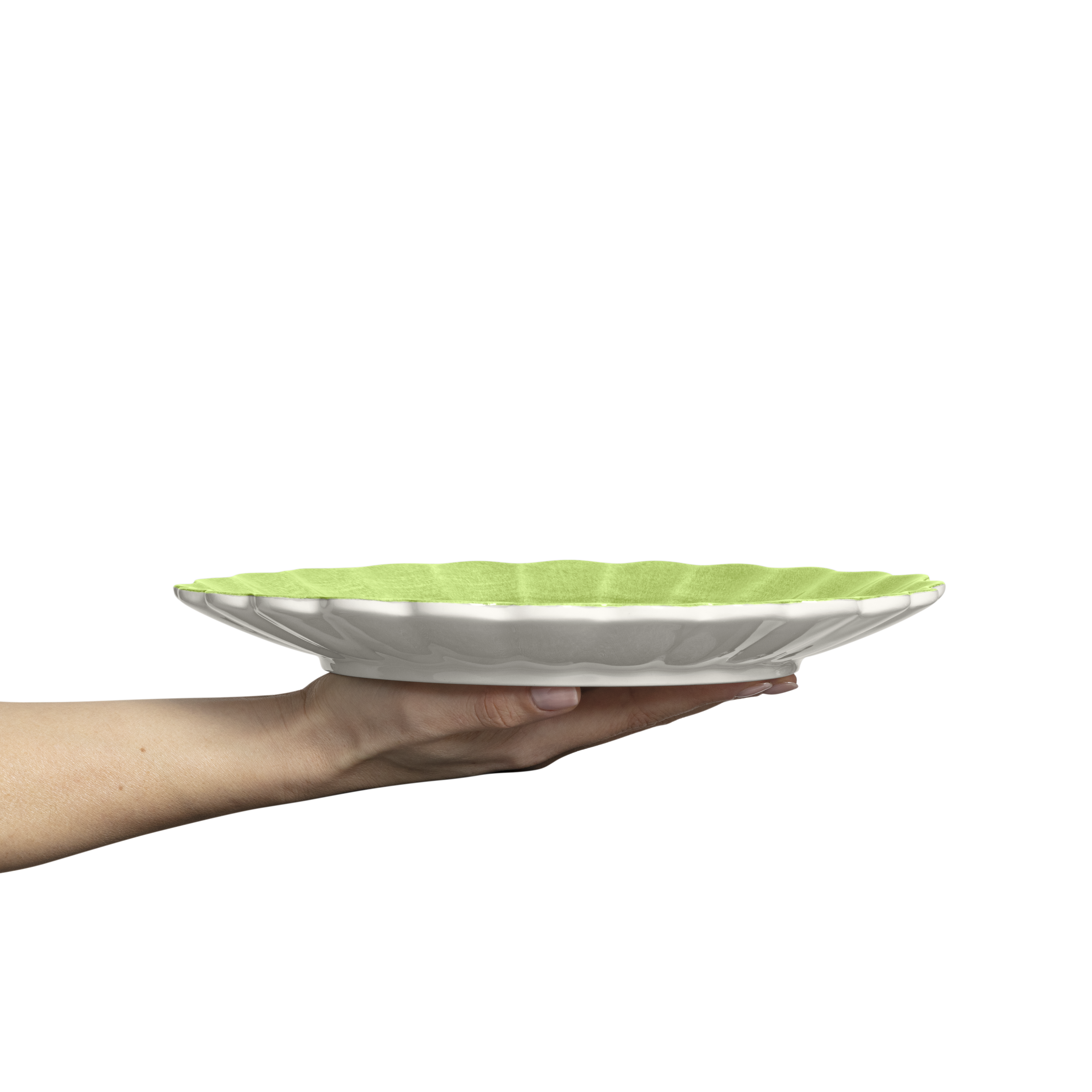 Oyster Plate 28 cm Green