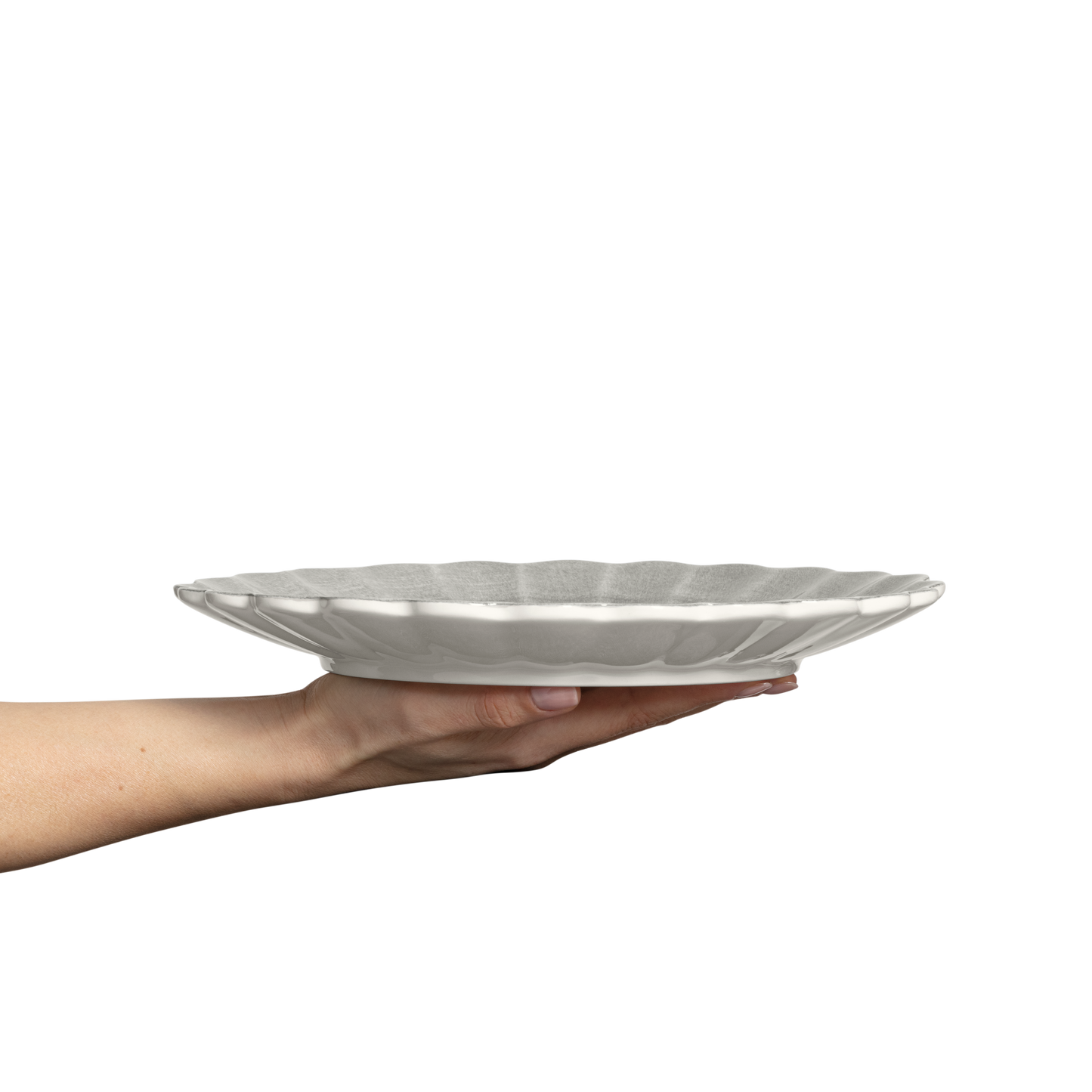 Oyster Plate 28 cm Grey