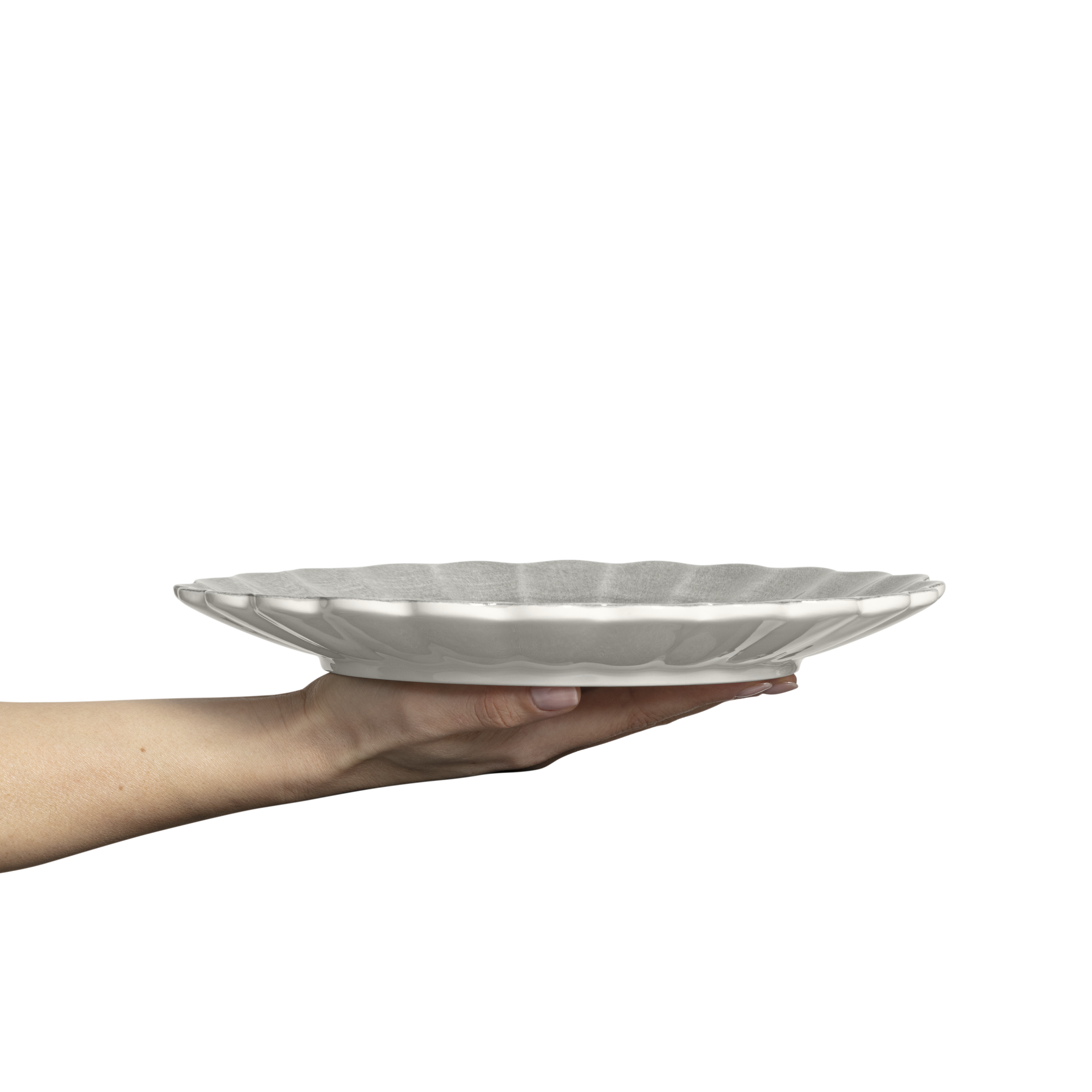 Oyster Plate 28 cm Grey