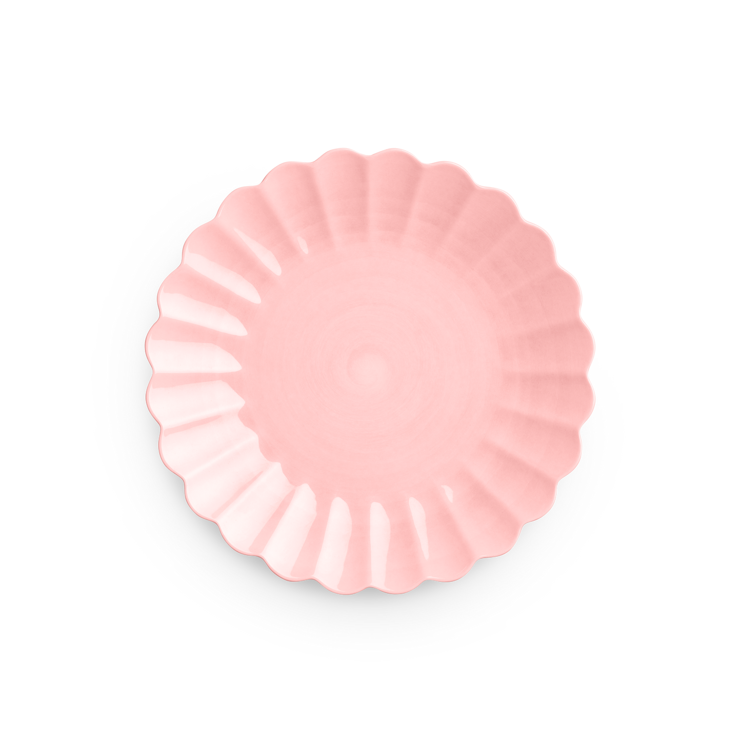 Pink decorative plate on a white background