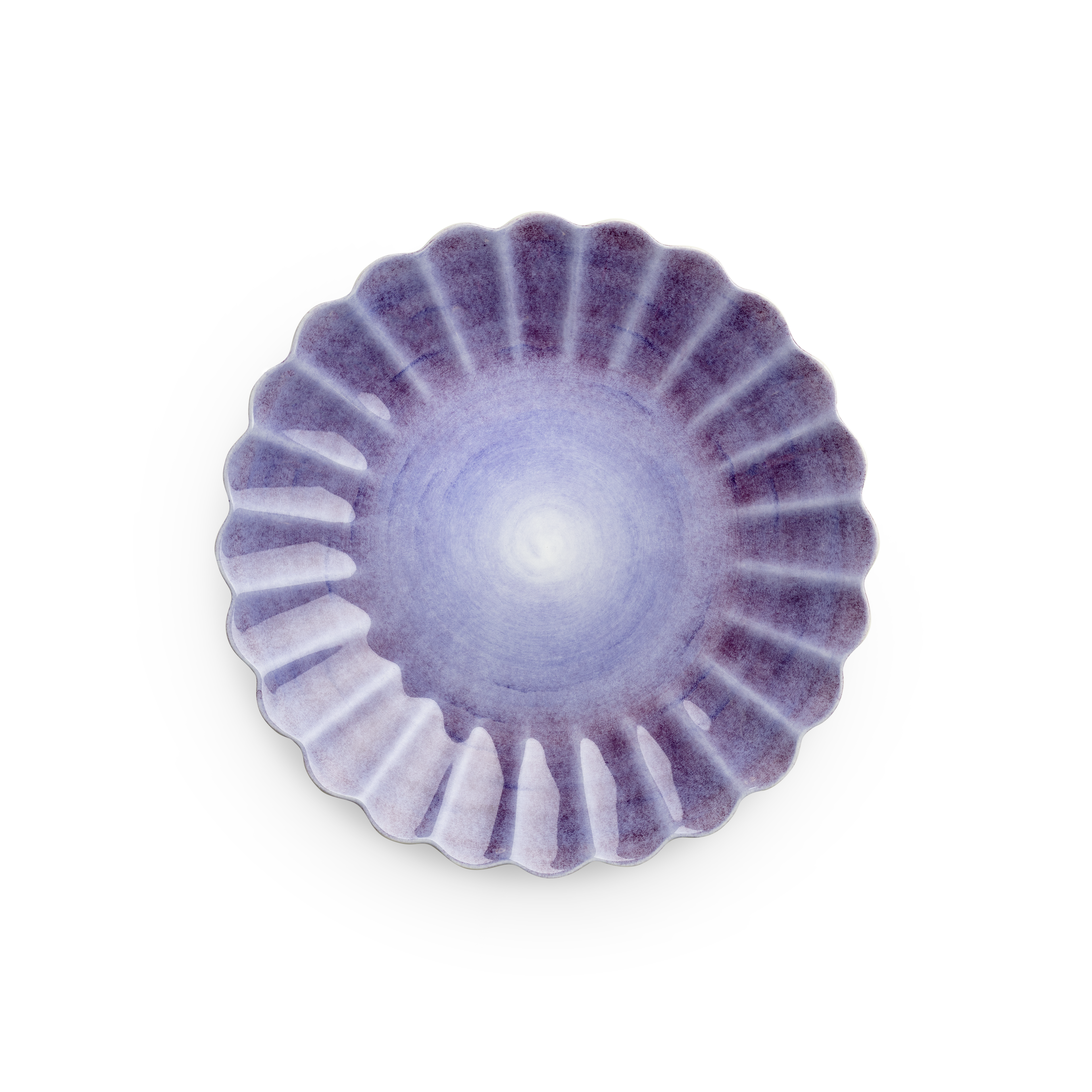 Decorative purple shell on a white background