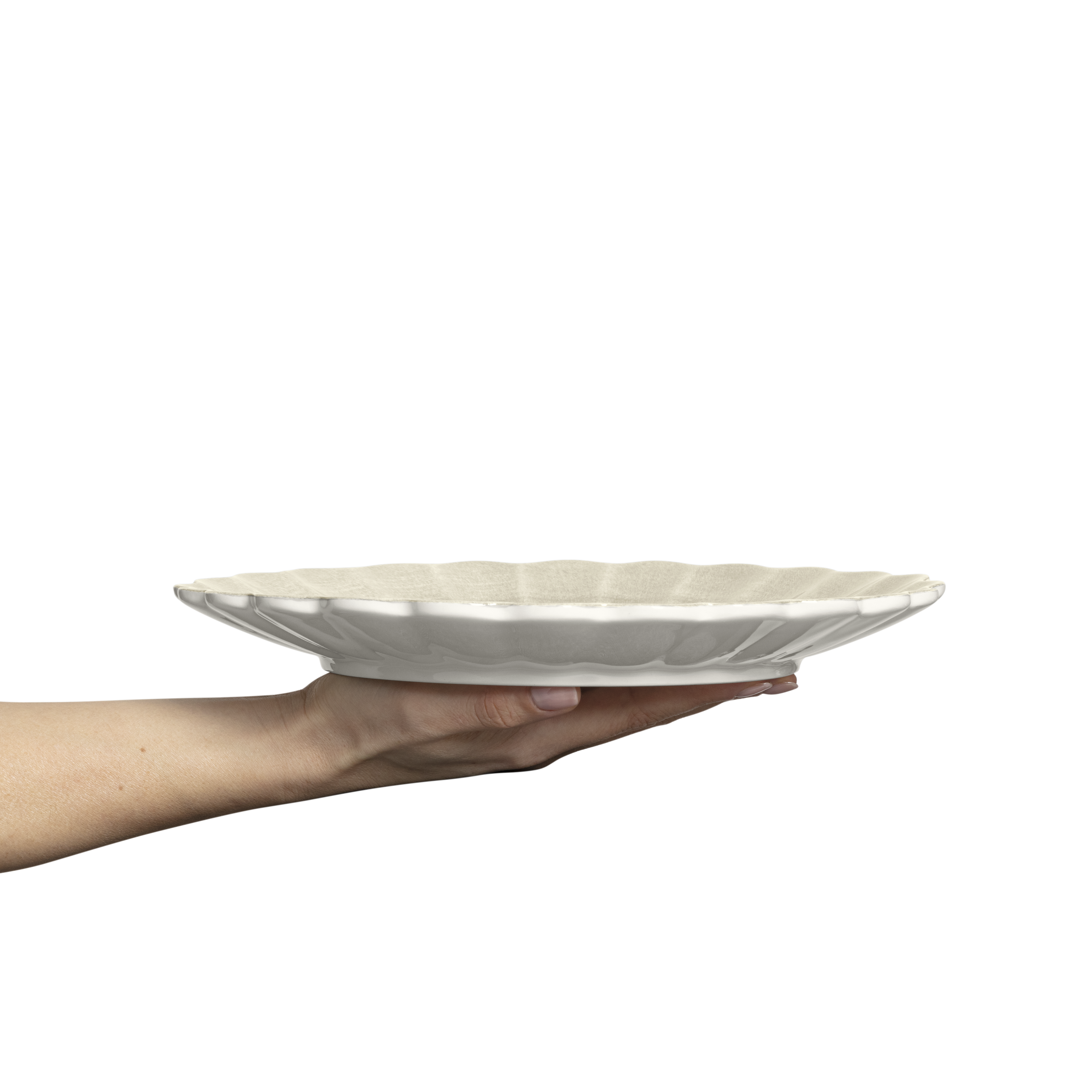 Oyster Plate 28 cm Sand