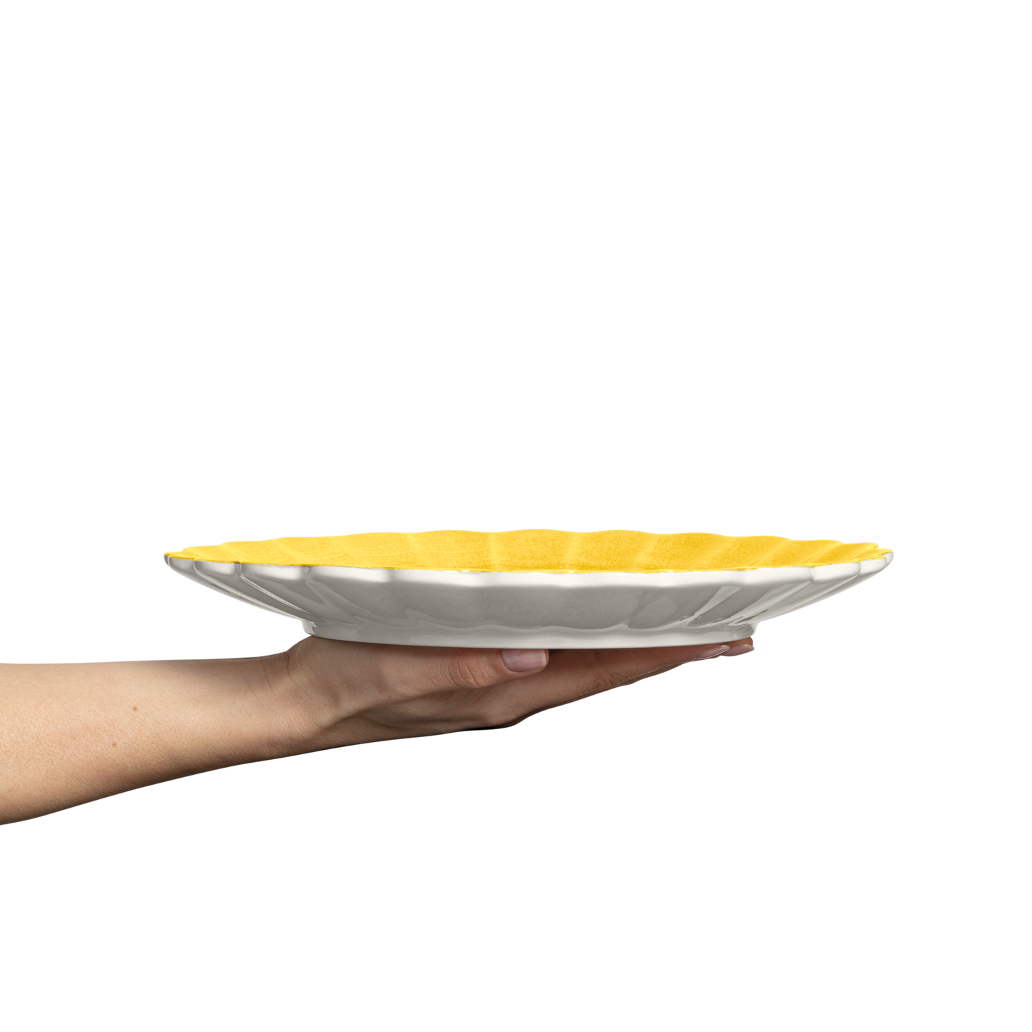 Oyster Plate 28 cm Yellow