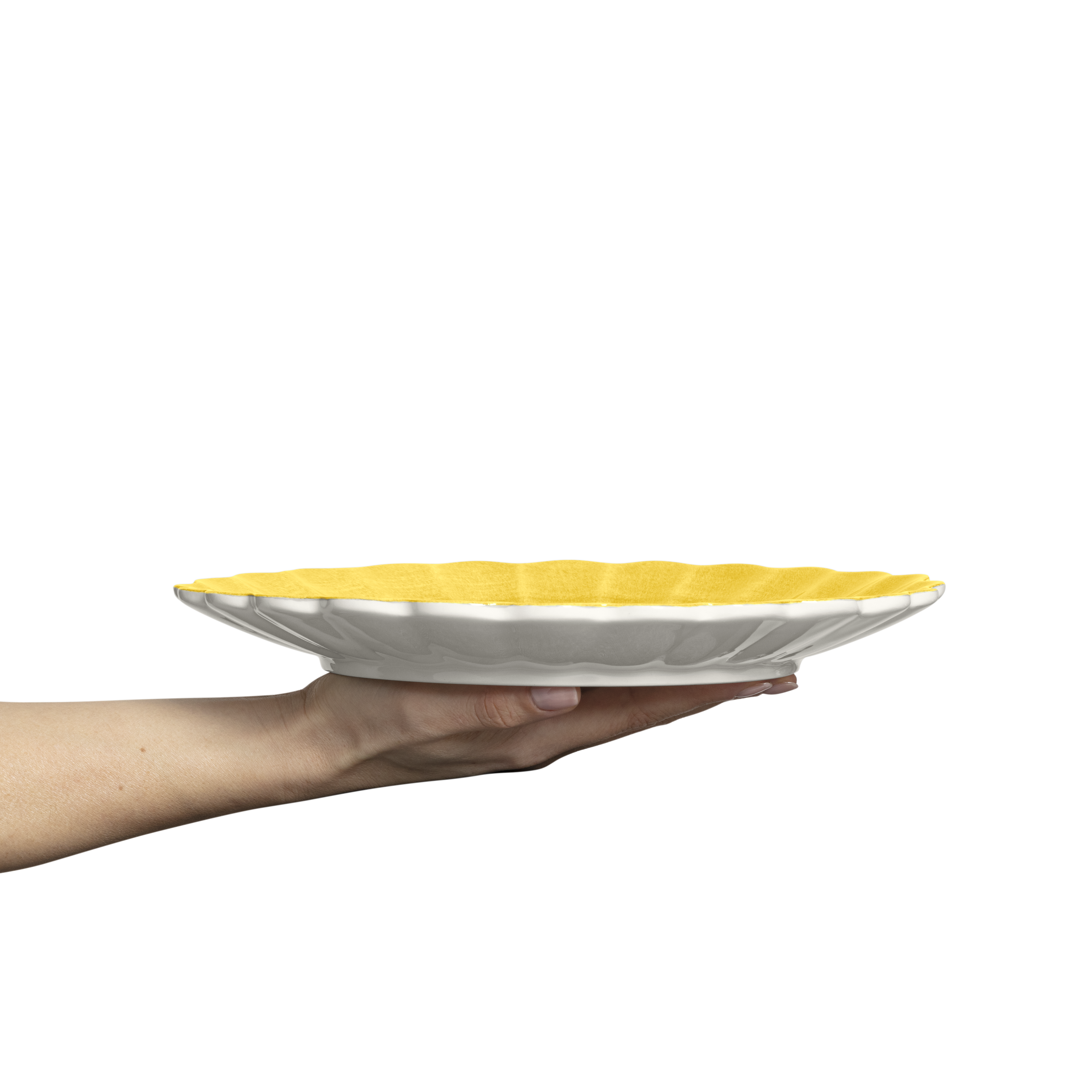 Oyster Plate 28 cm Yellow