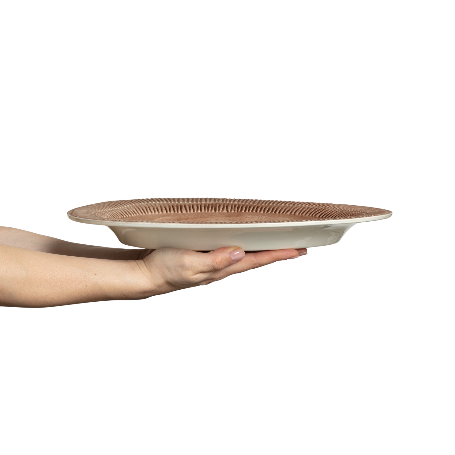 Stripes Platter 35 x 30 cm Cinnamon