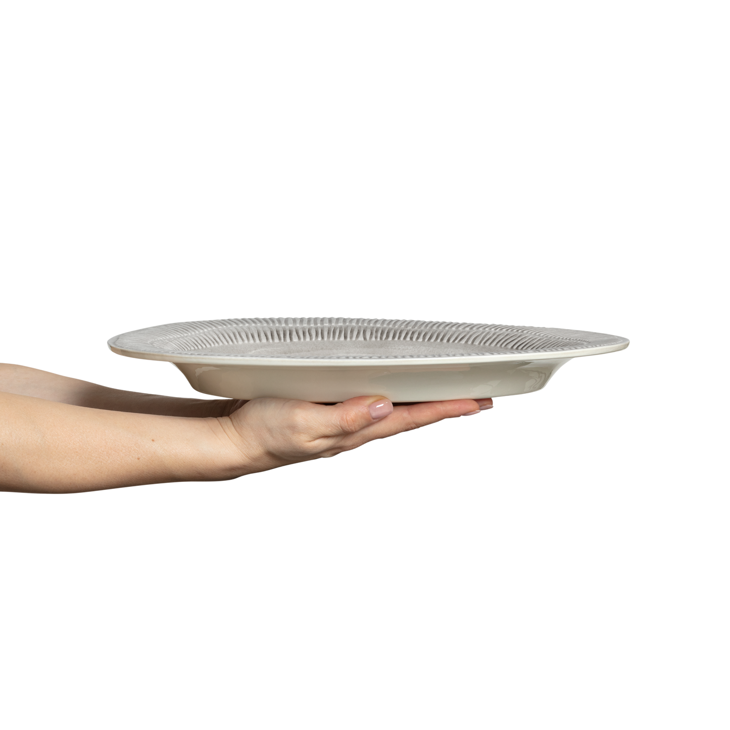 Stripes Platter 35 x 30 cm Grey