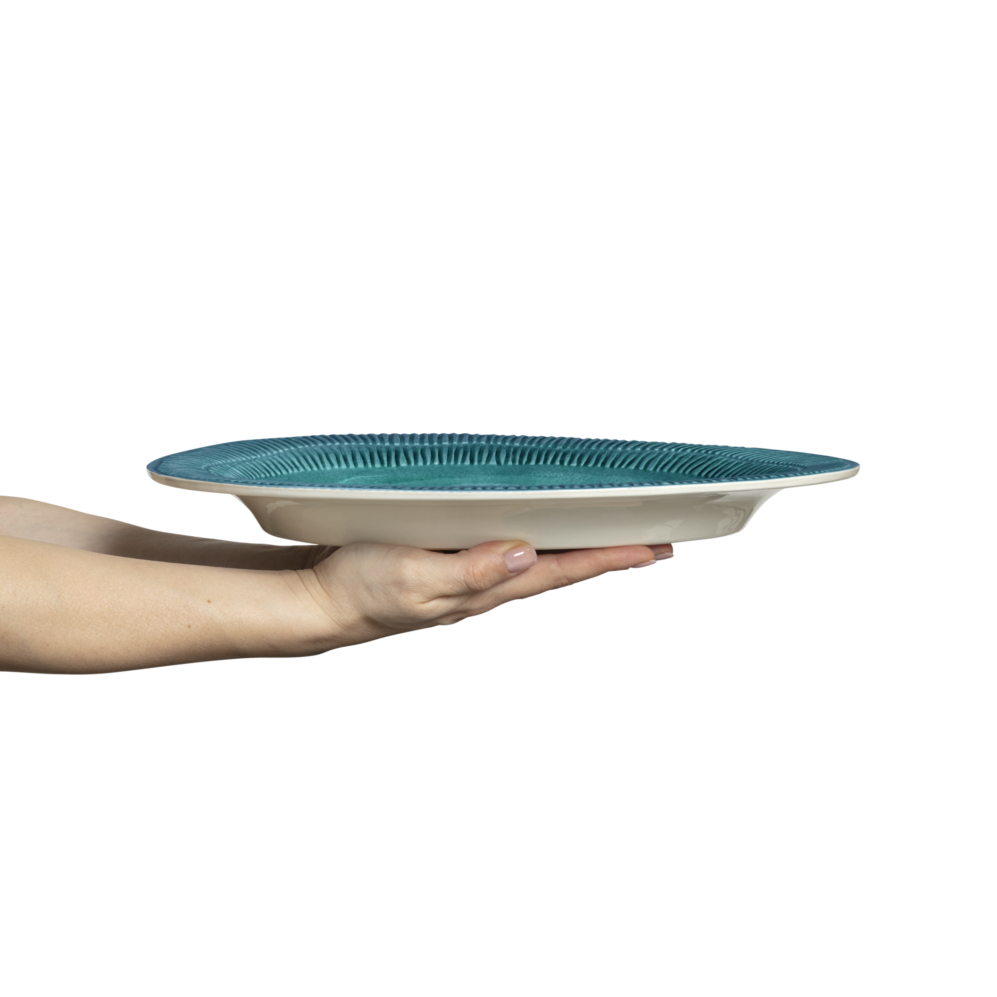 Stripes Platter 35 x 30 cm Ocean