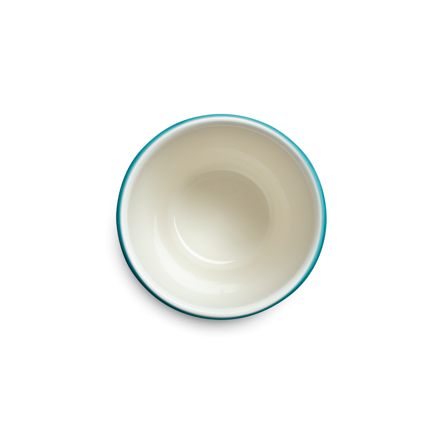 ocean ceramic mug from above on a white background