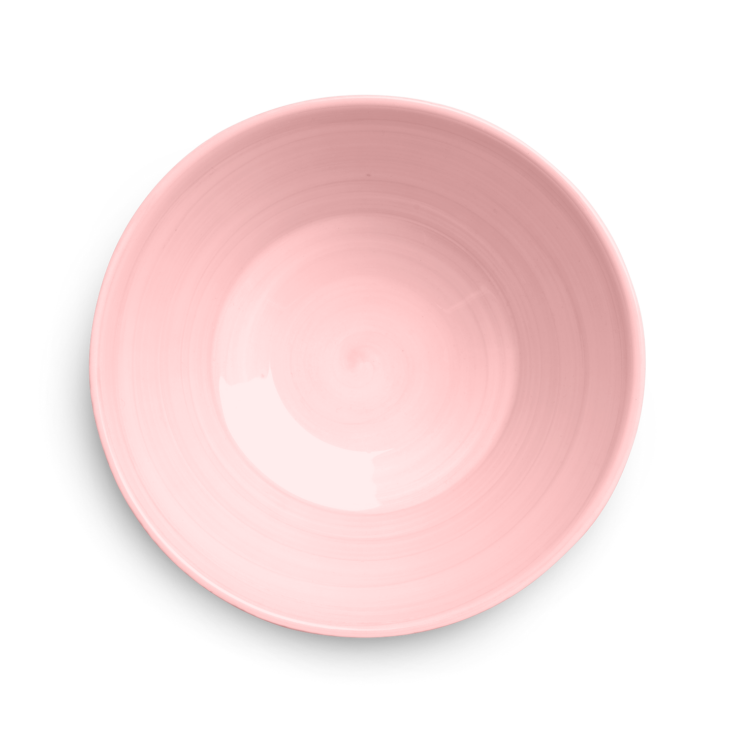 Pink ceramic bowl on a white background
