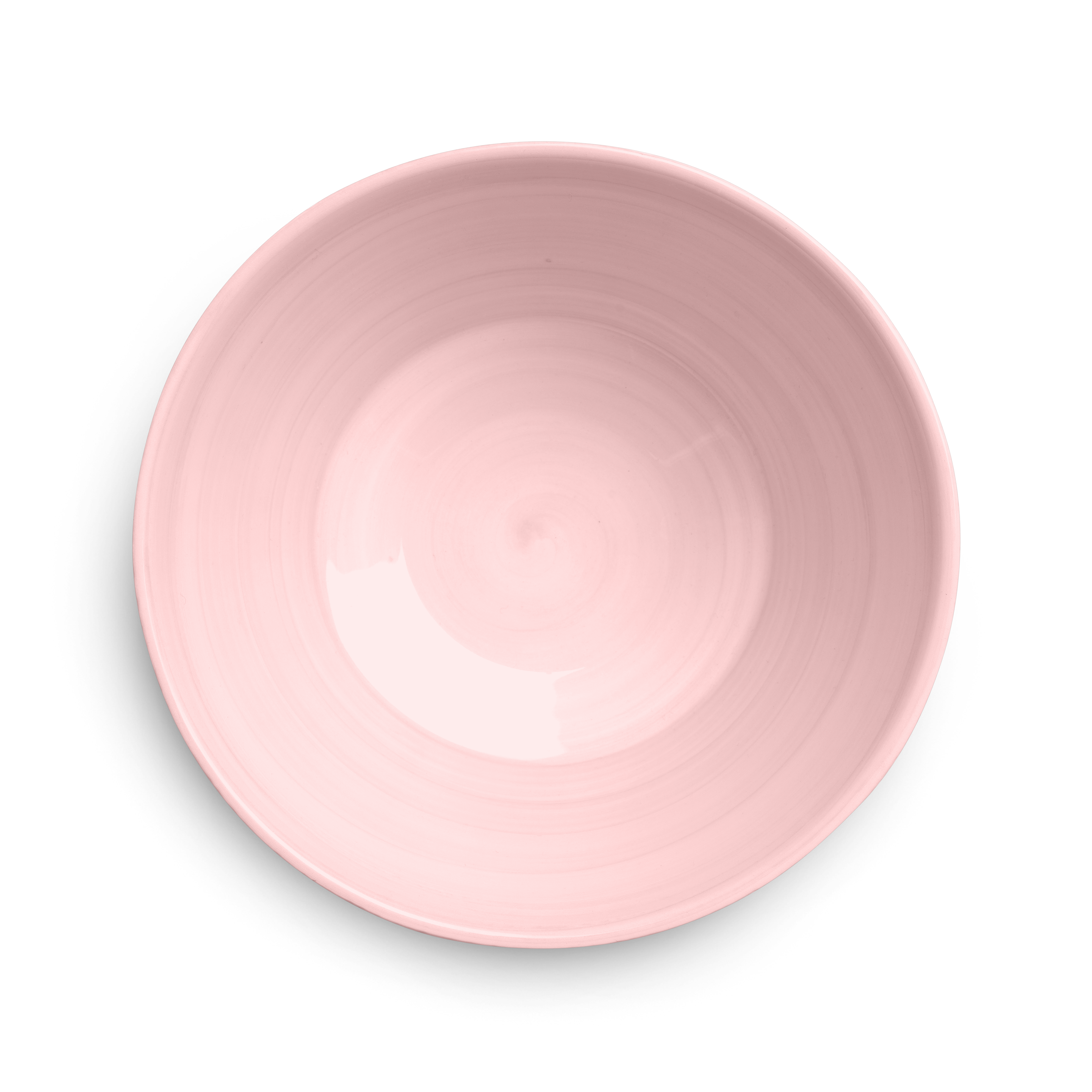 Pink ceramic bowl on a white background
