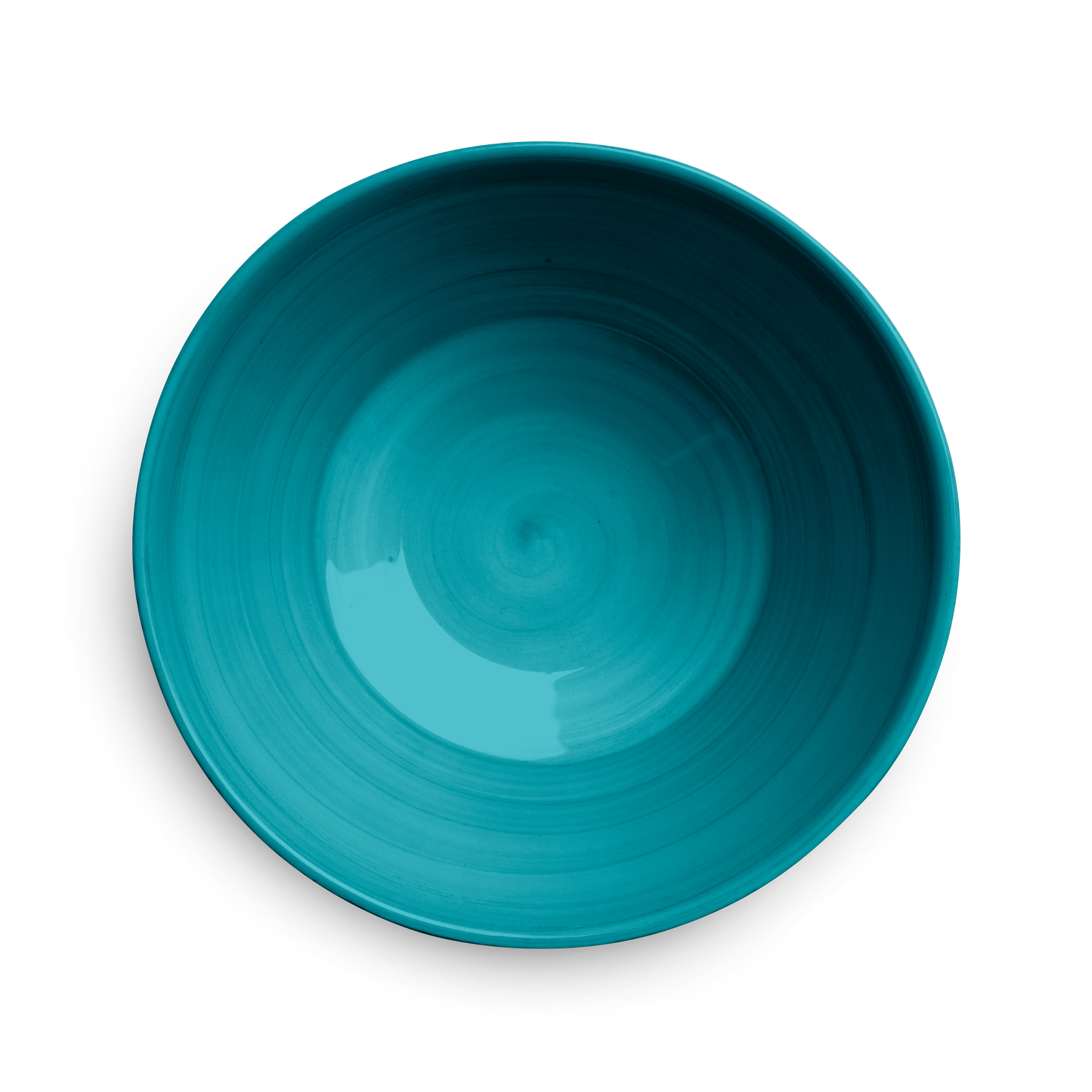 Blue ceramic bowl on a white background
