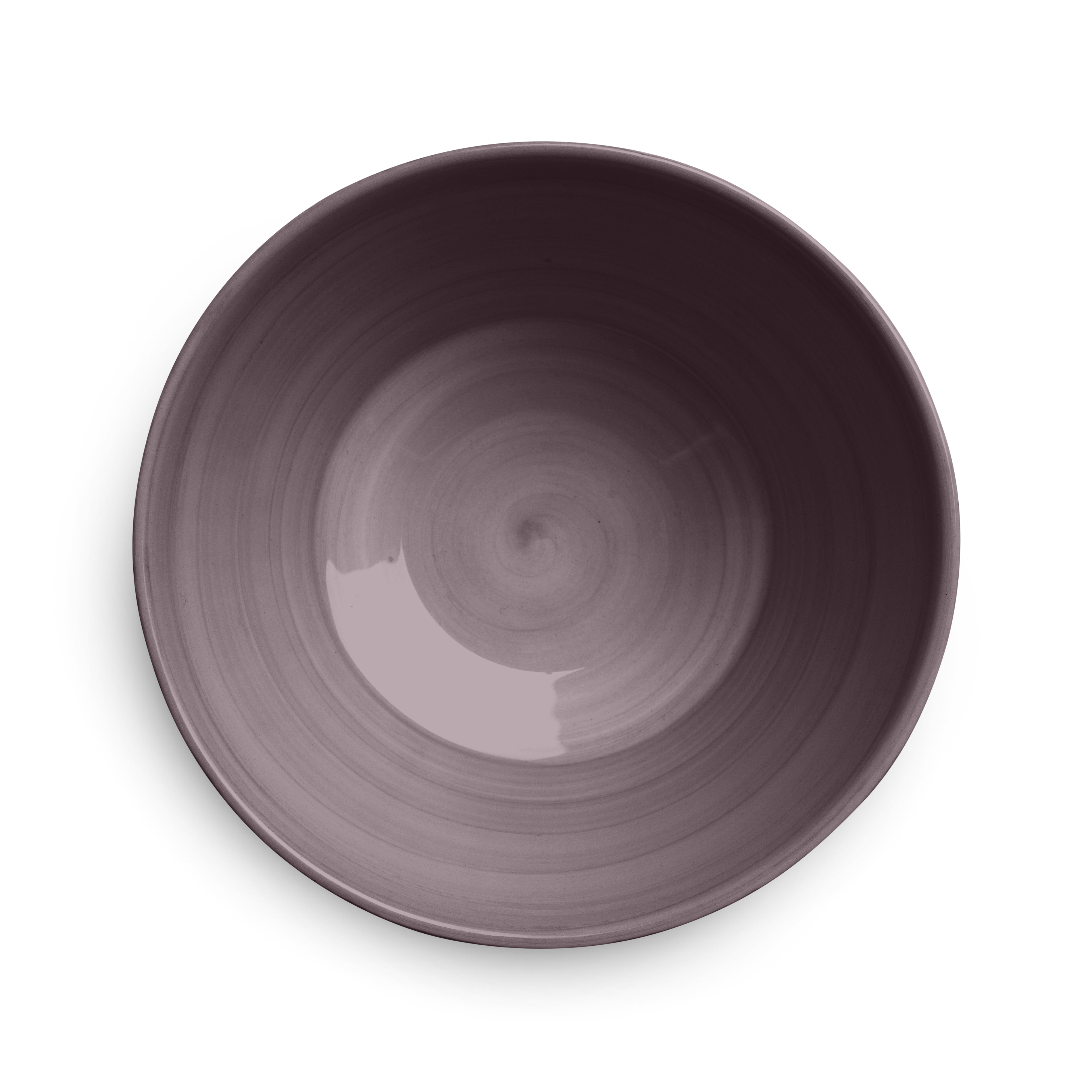 Plum ceramic bowl on a white background