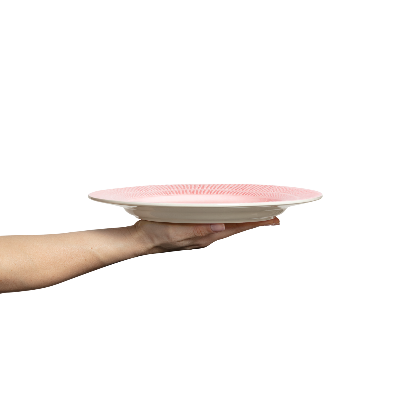 Stripes Plate 28 cm Light Pink