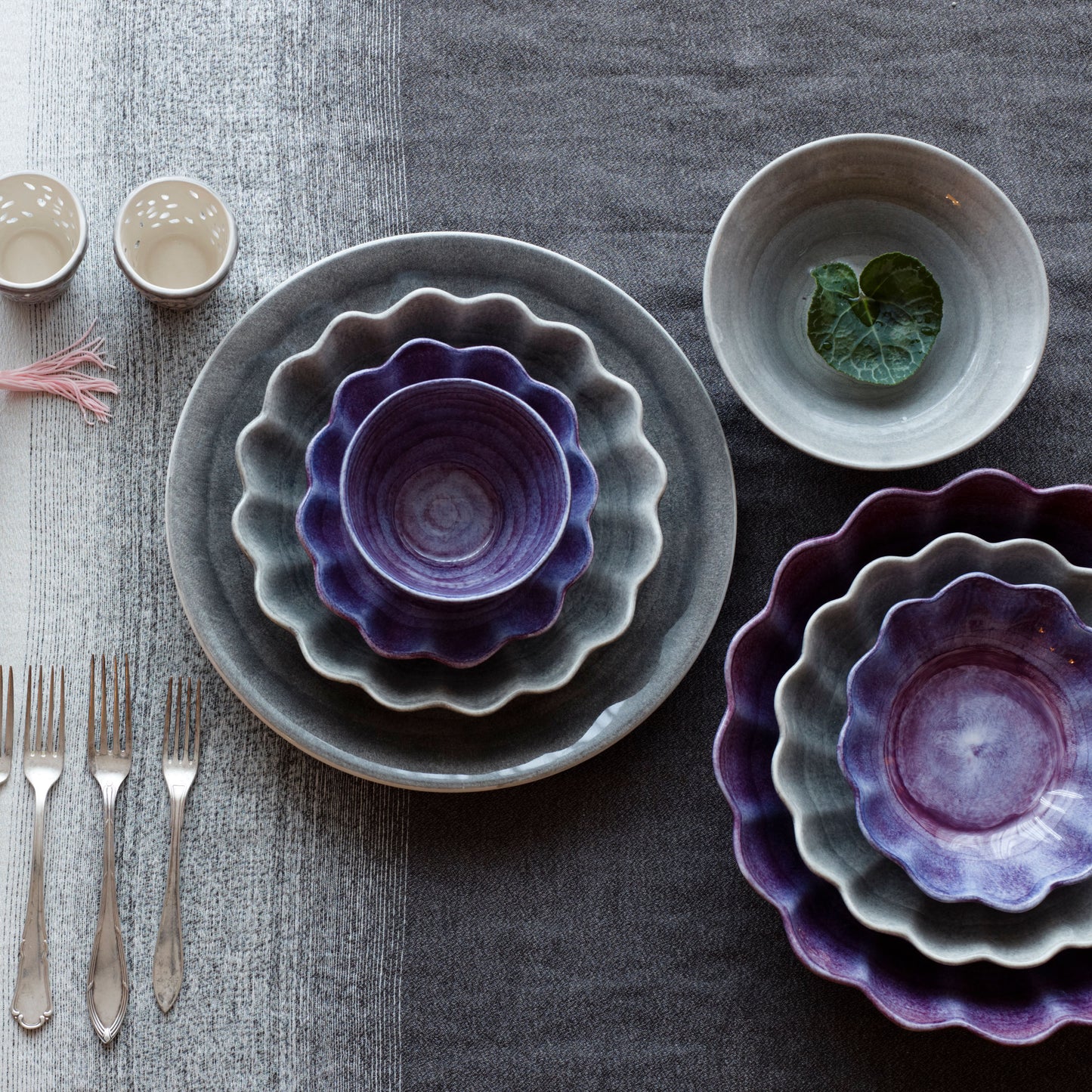 Oyster Bowl 18 x 16 cm / 40 cl Purple