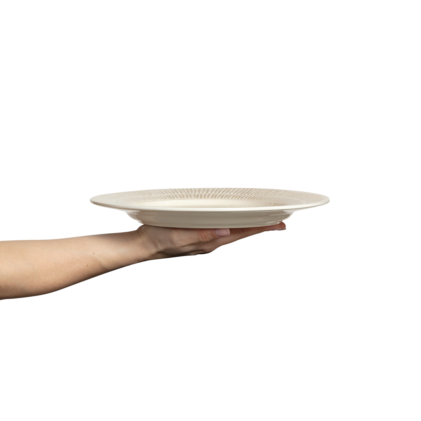 Stripes Plate 28 cm Sand