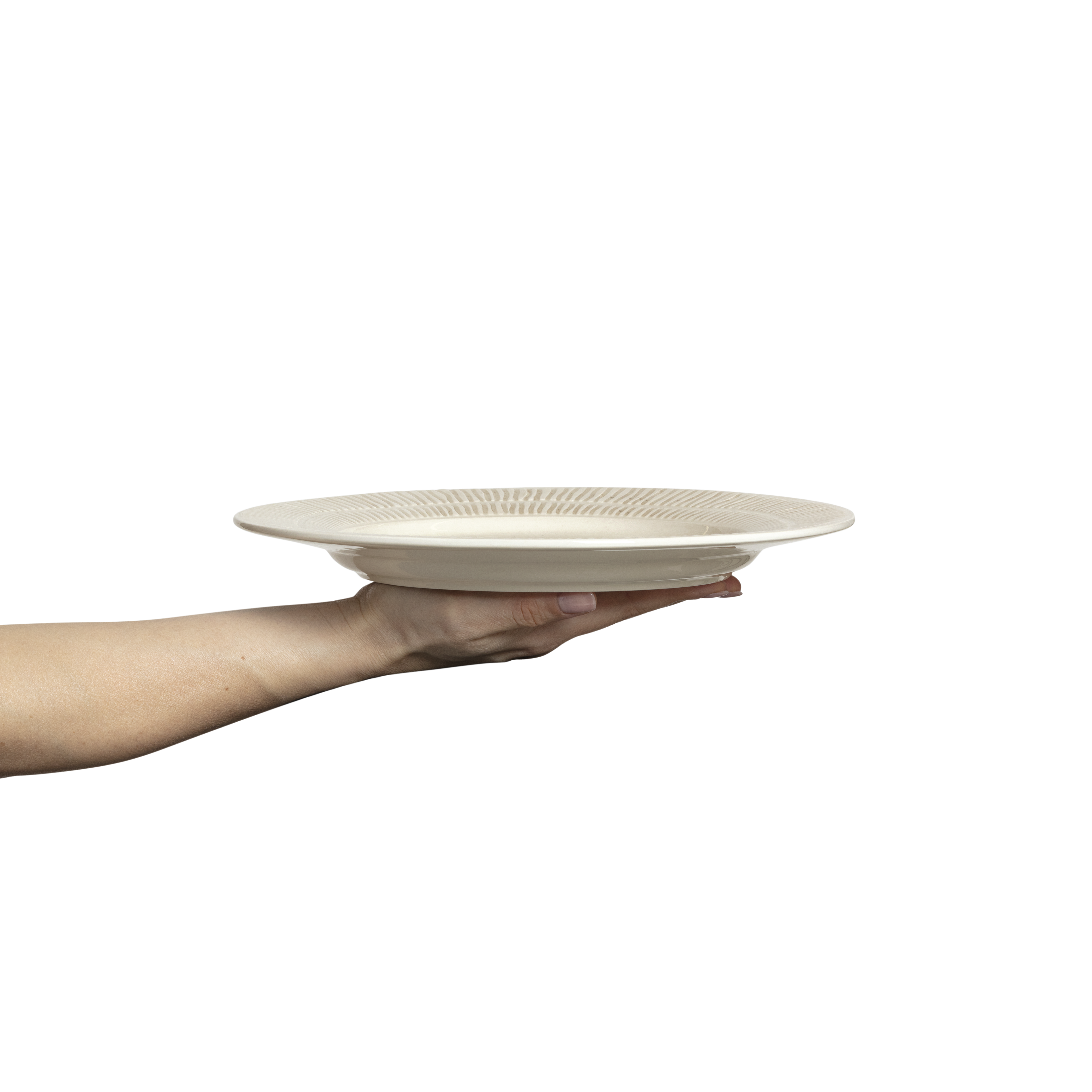 Stripes Plate 28 cm Sand