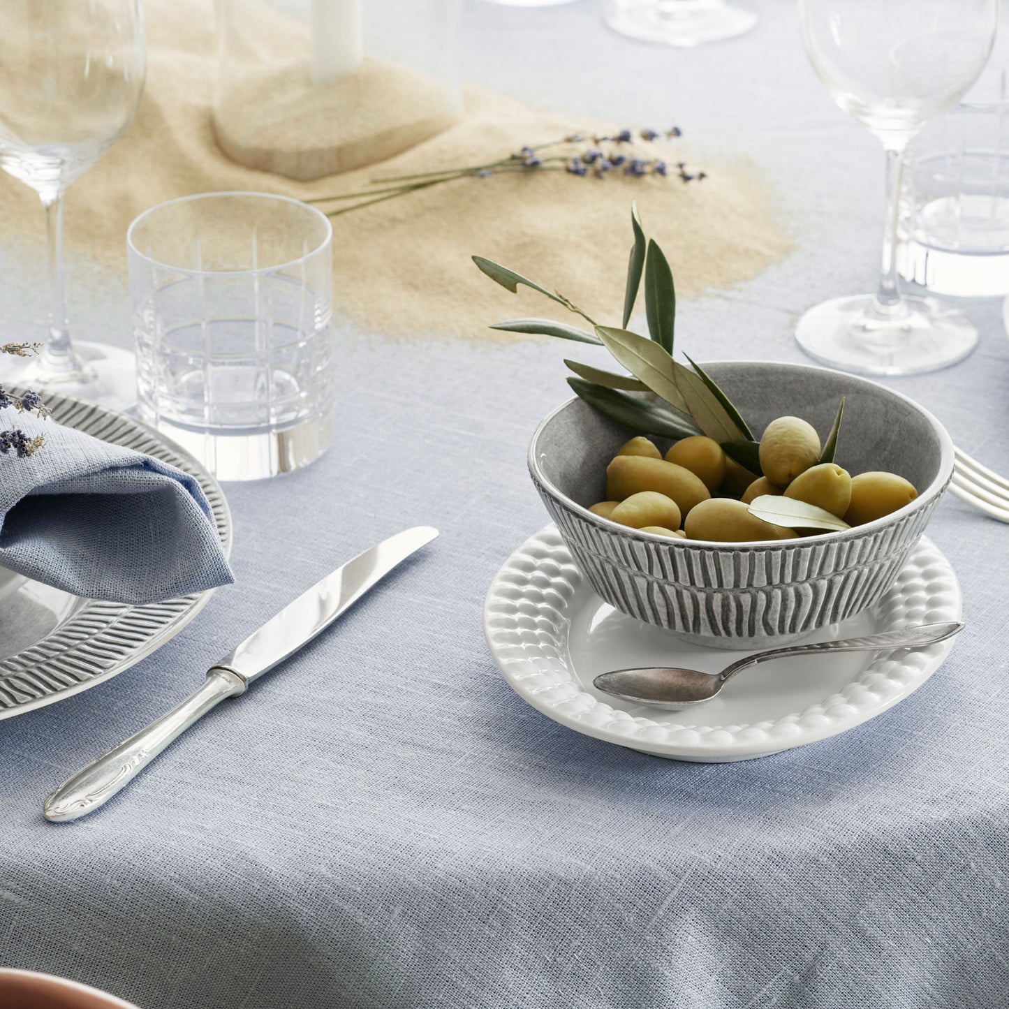 Stripes Bowl 15 cm / 50 cl Grey