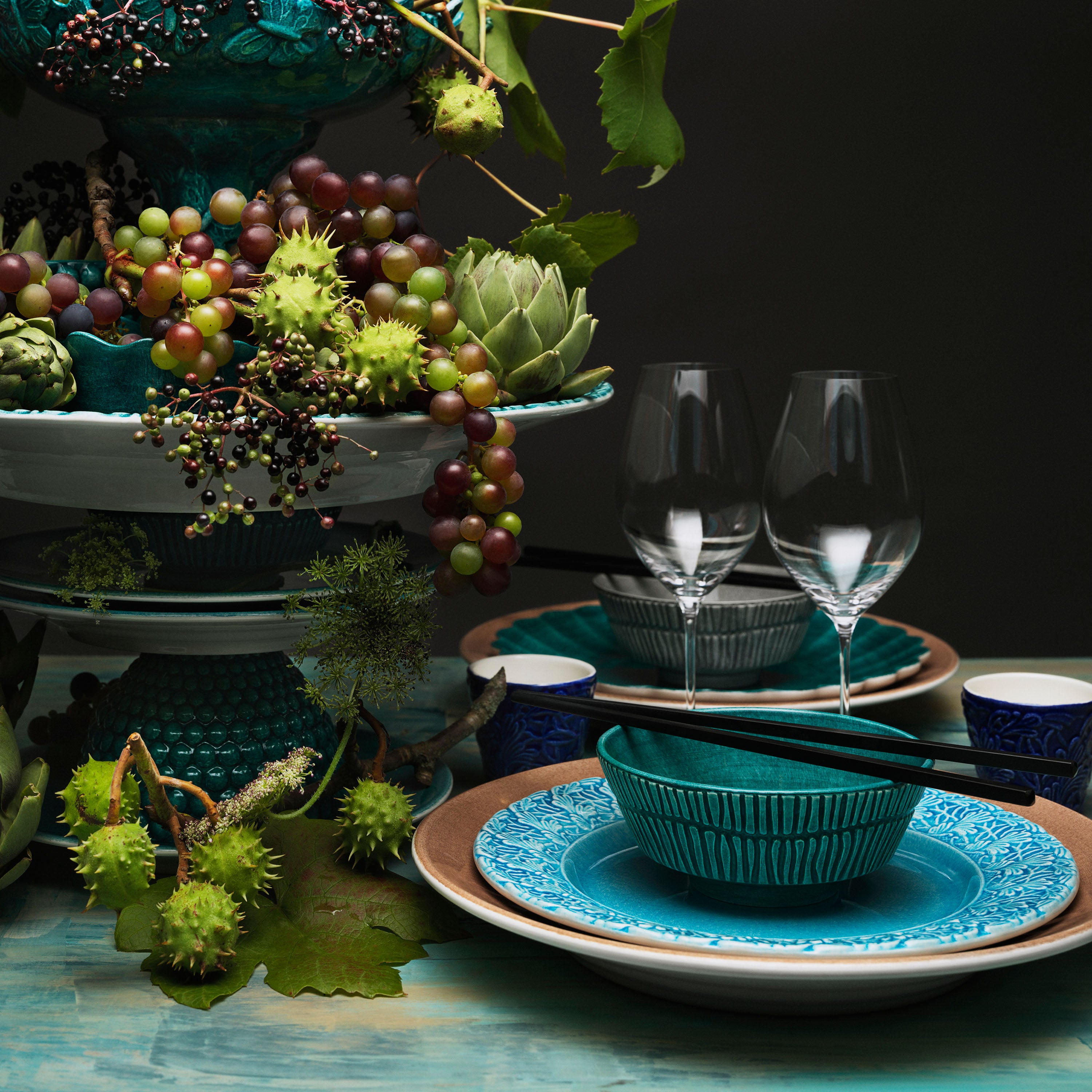 Stripes Bowl 15 cm / 50 cl Ocean