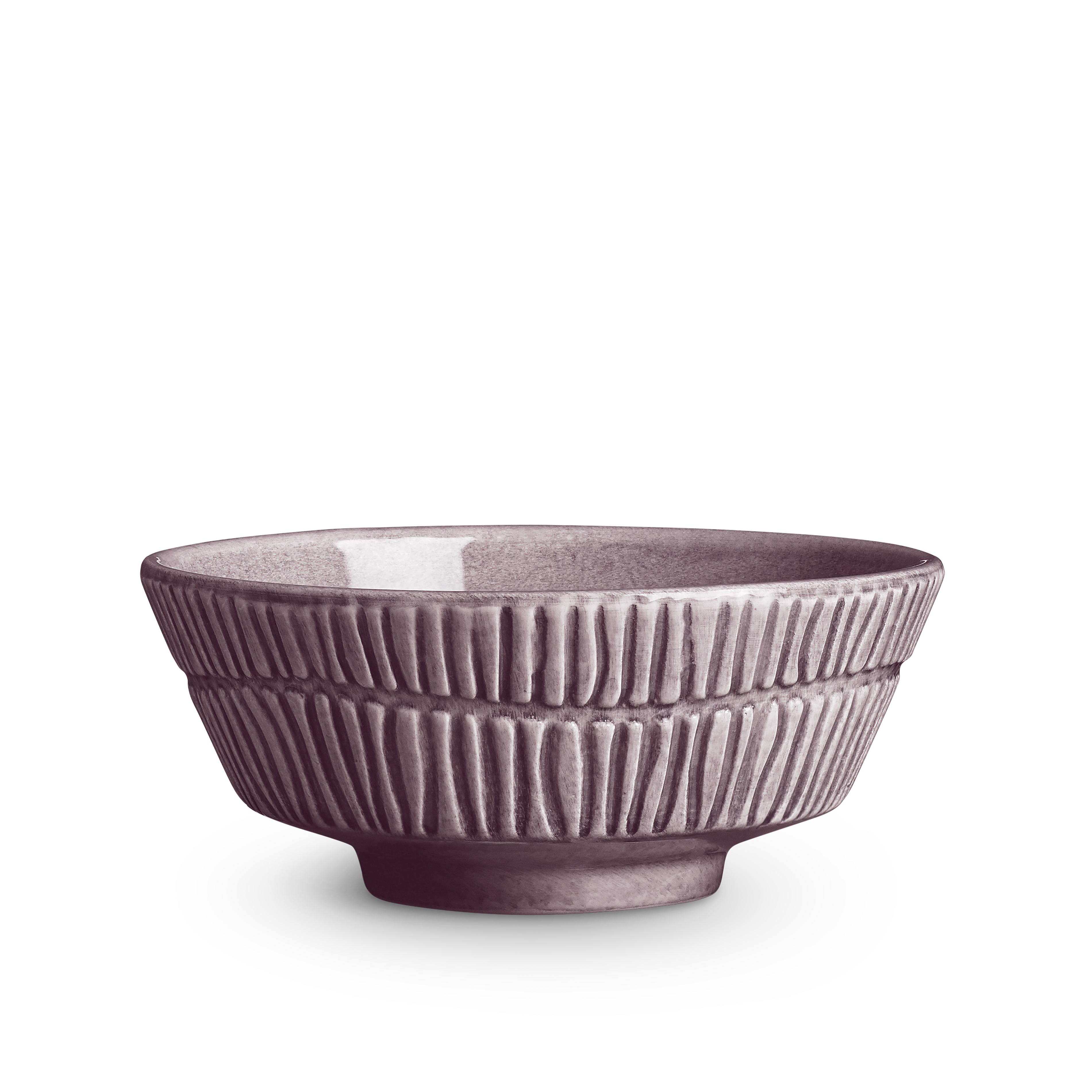 Stripes Bowl 15 cm / 50 cl Plum