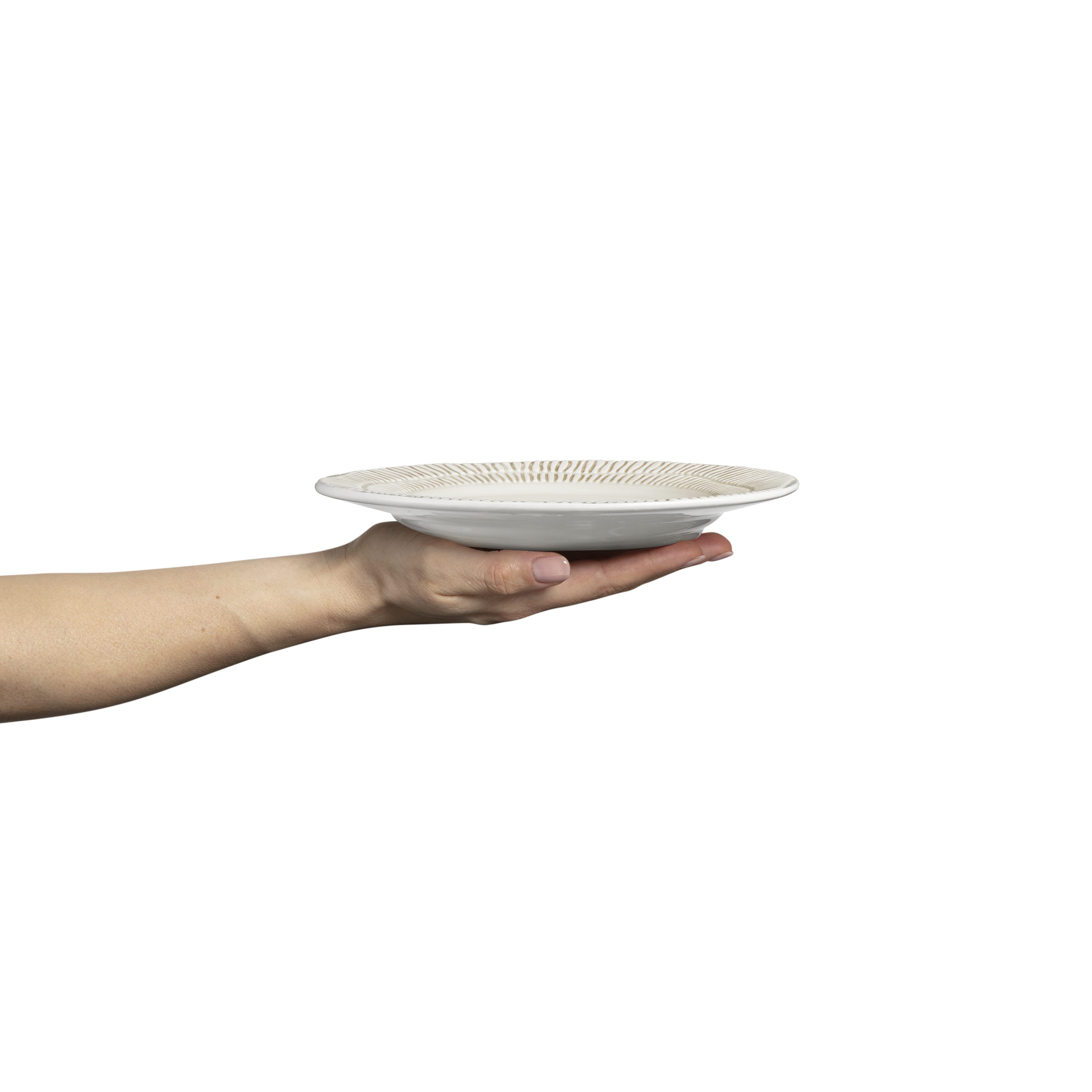 Stripes Plate 21 cm Sand