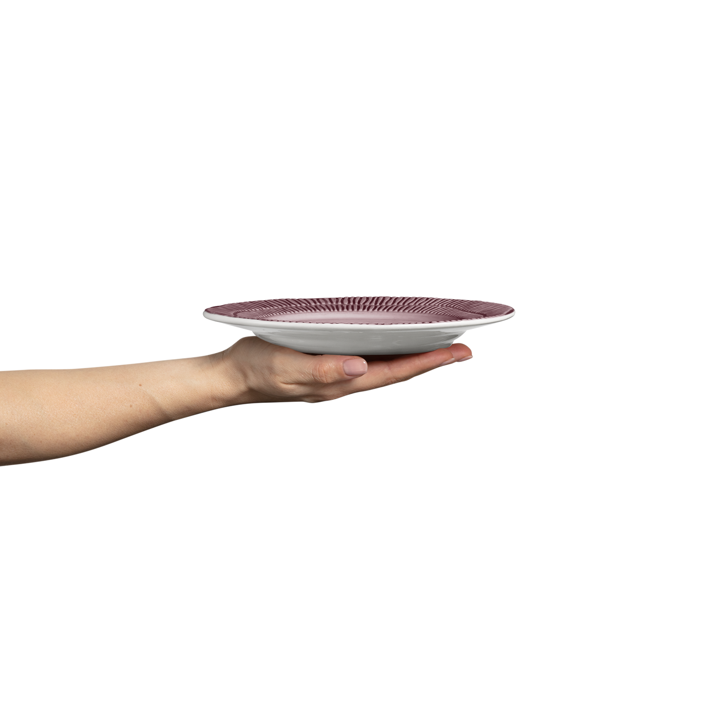 Stripes Plate 21 cm Plum