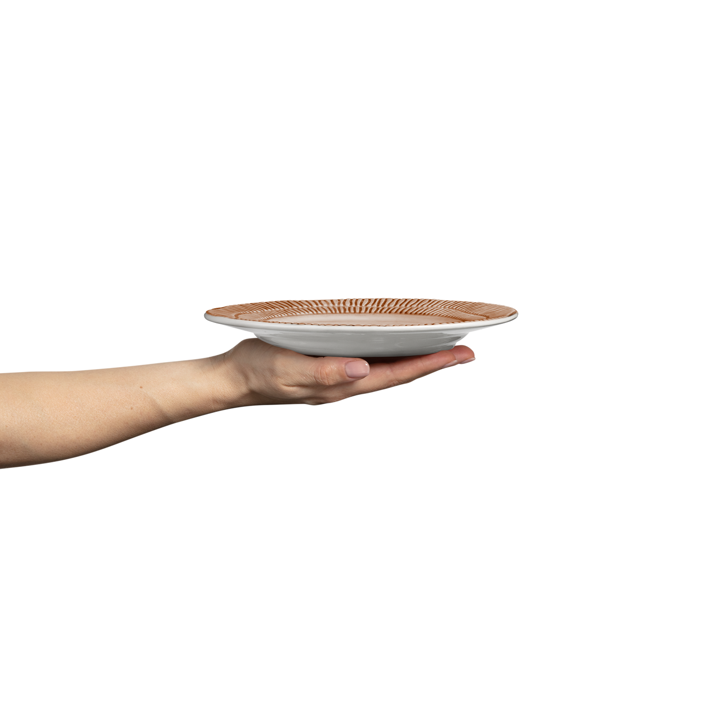 Stripes Plate 21 cm Cinnamon