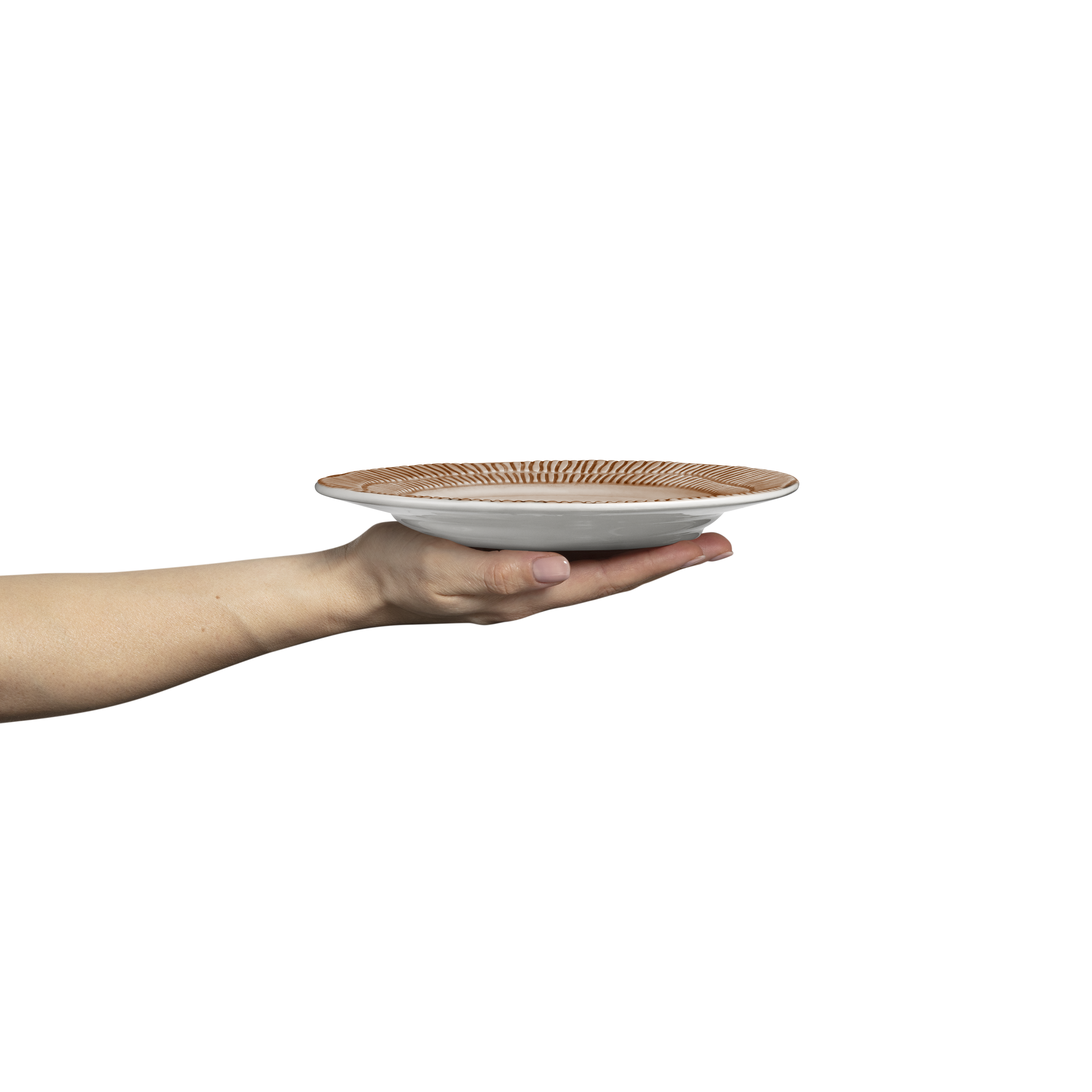 Stripes Plate 21 cm Cinnamon