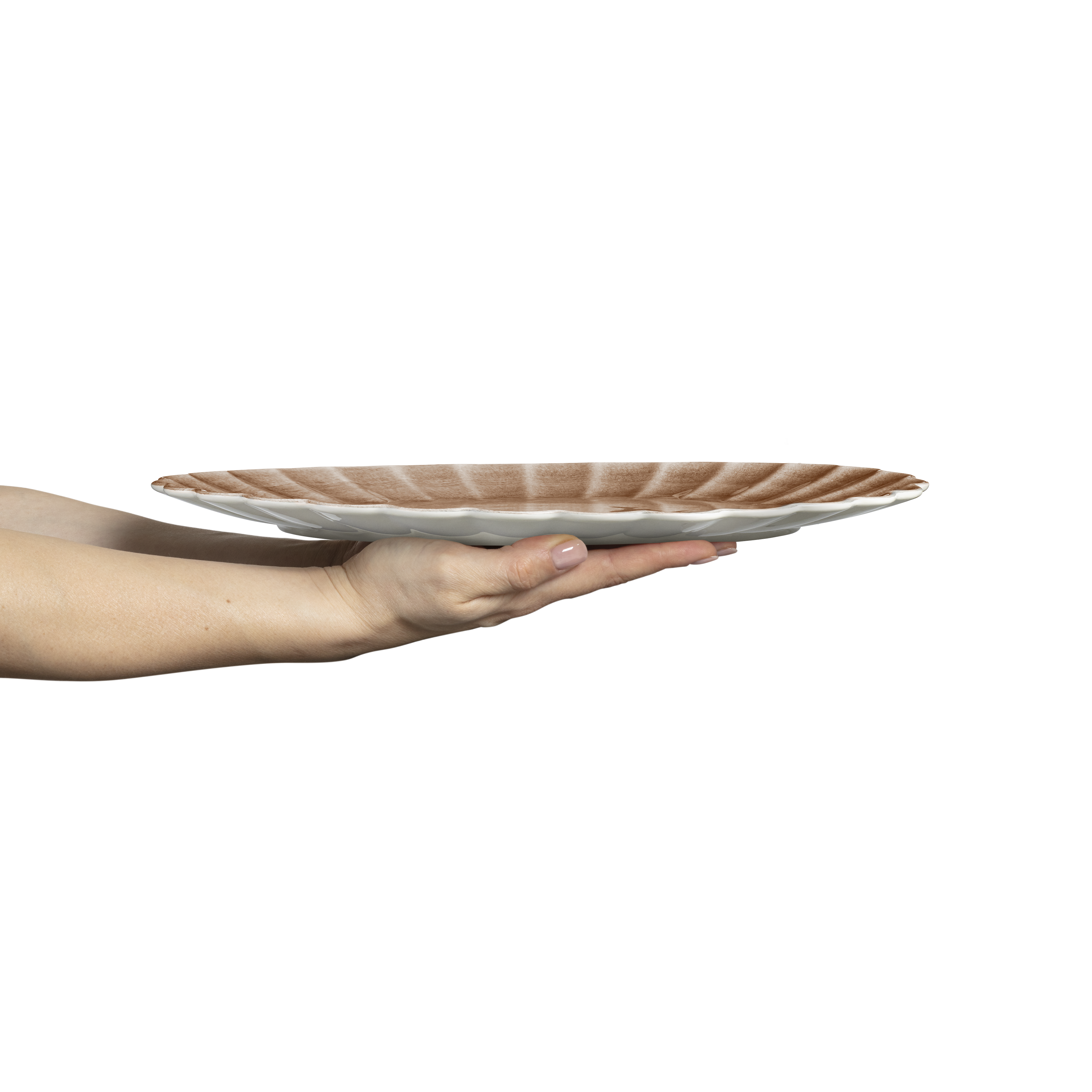 Oyster Platter 35 x 30 cm Cinnamon