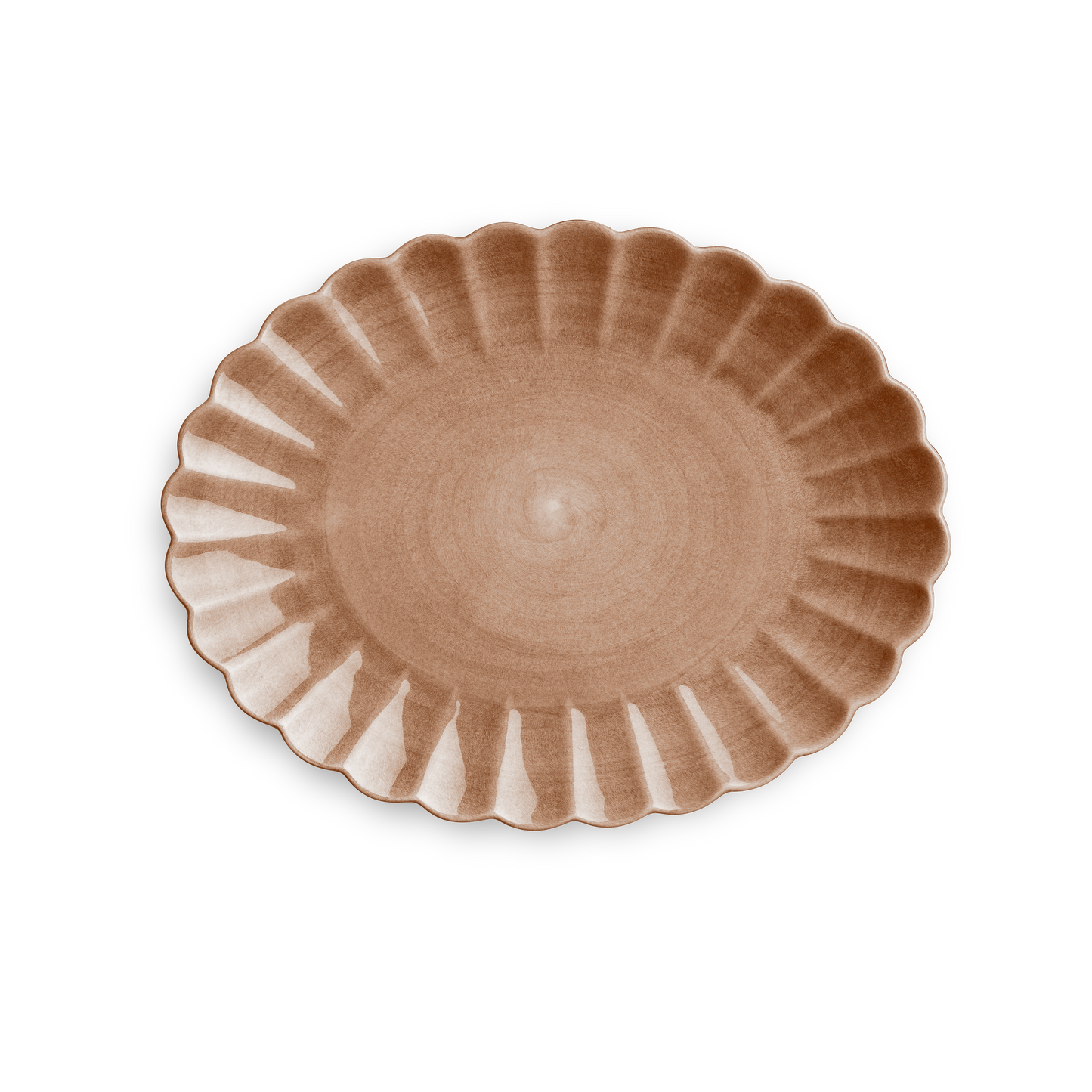 Oyster Platter 35 x 30 cm Cinnamon