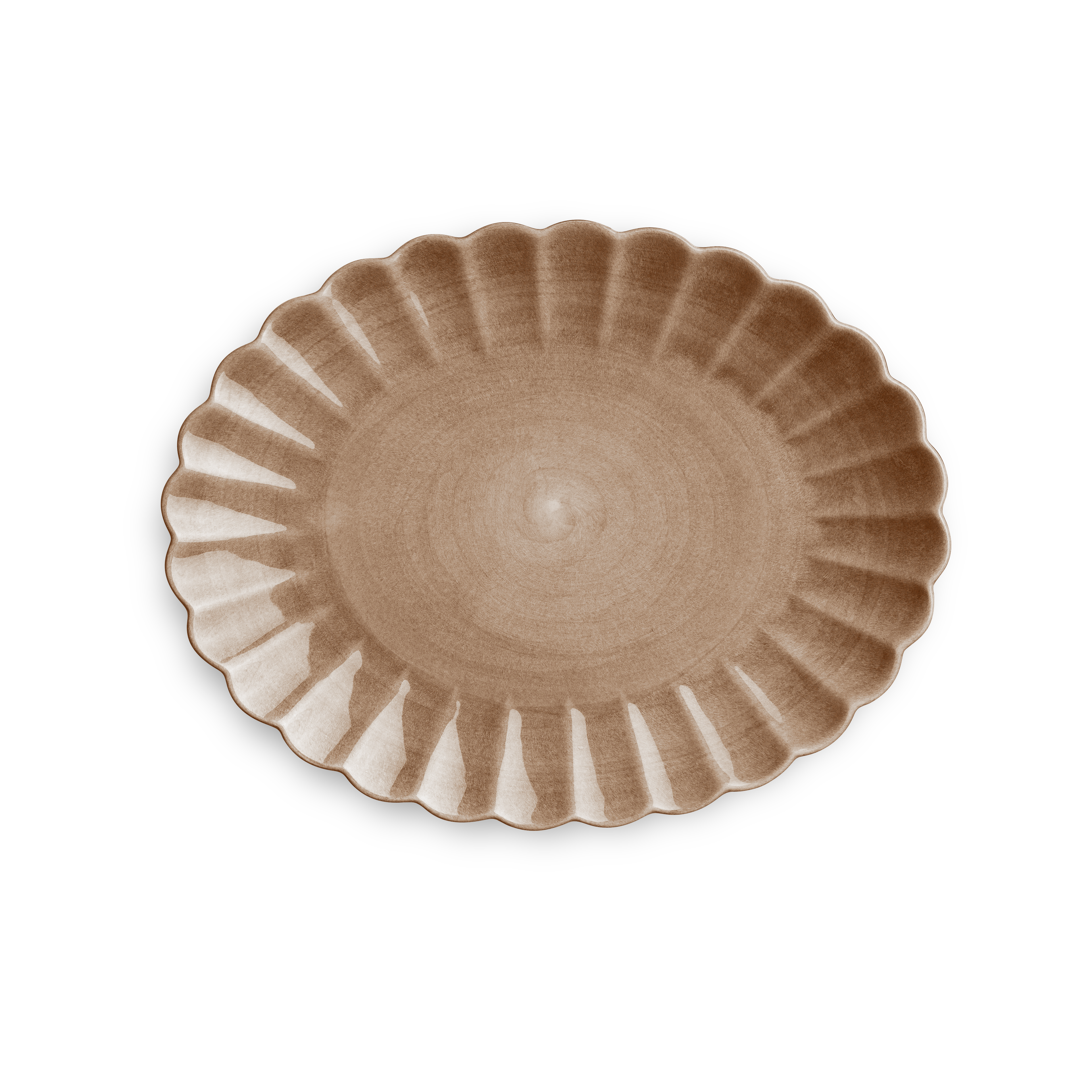 Oyster Platter 35 x 30 cm Cinnamon
