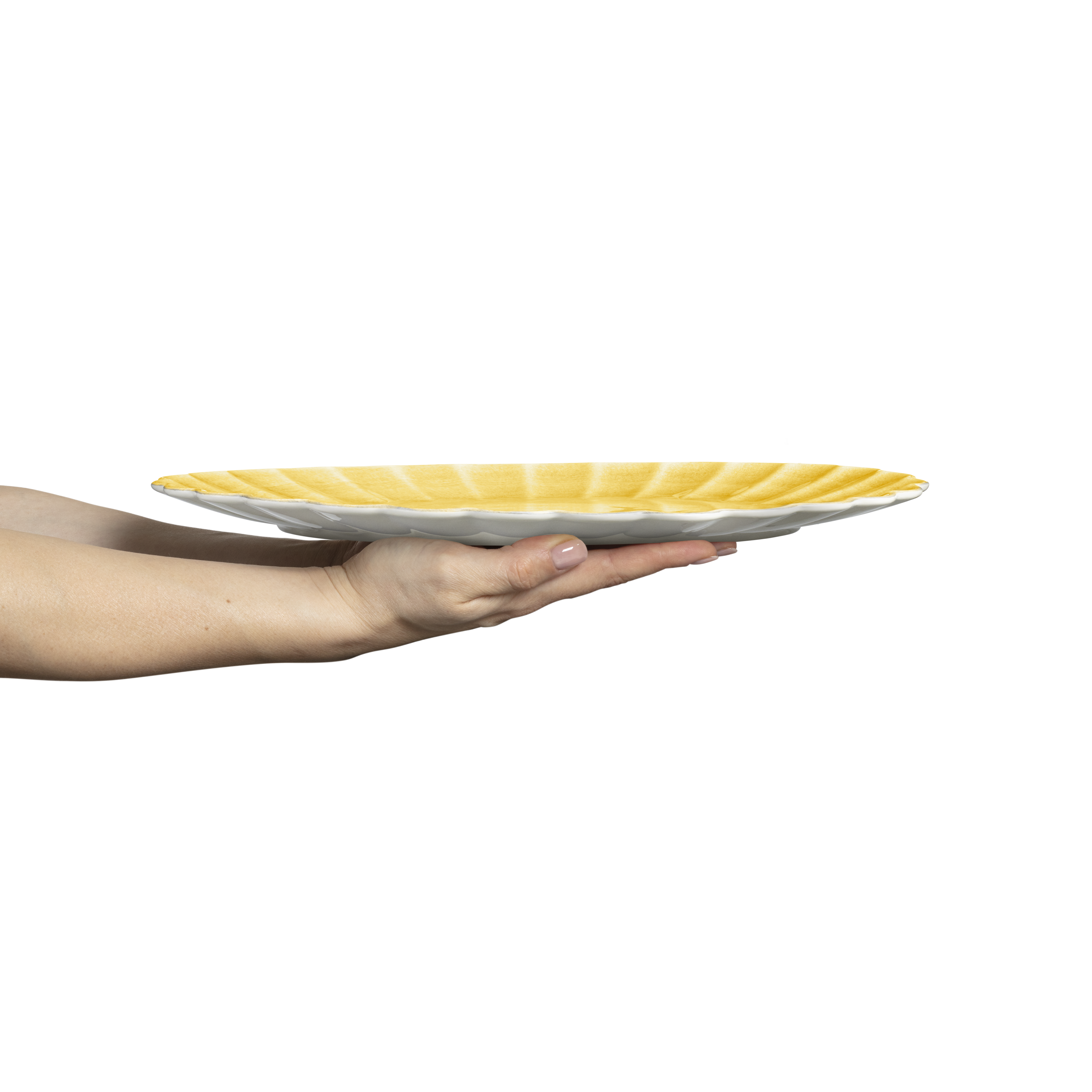 Oyster Platter 35 x 30 cm Yellow