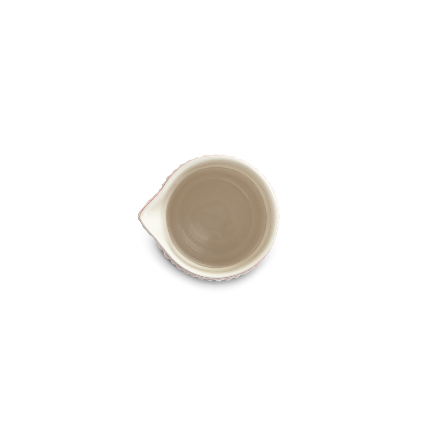 Small ceramic jug on a white background