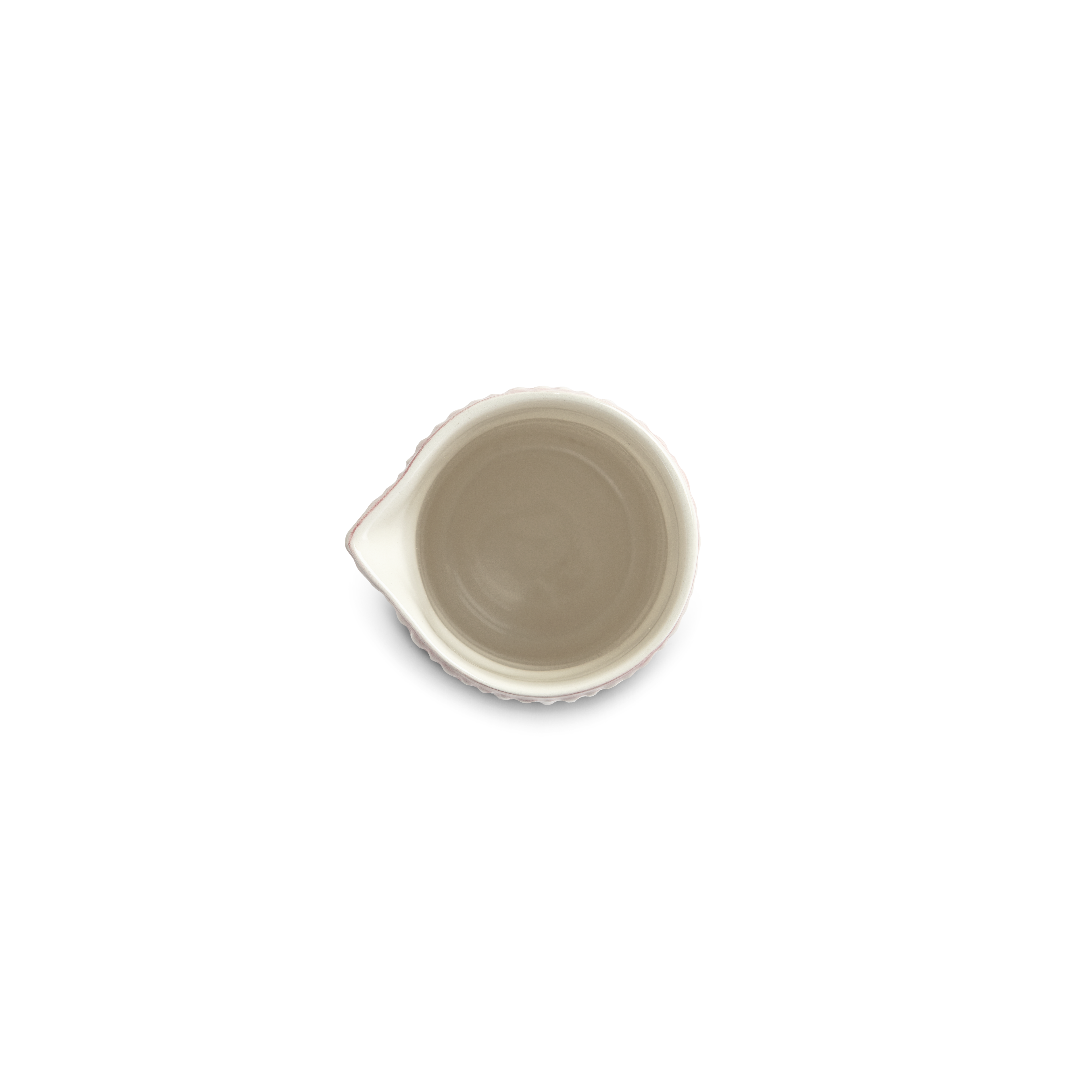 Small ceramic jug on a white background