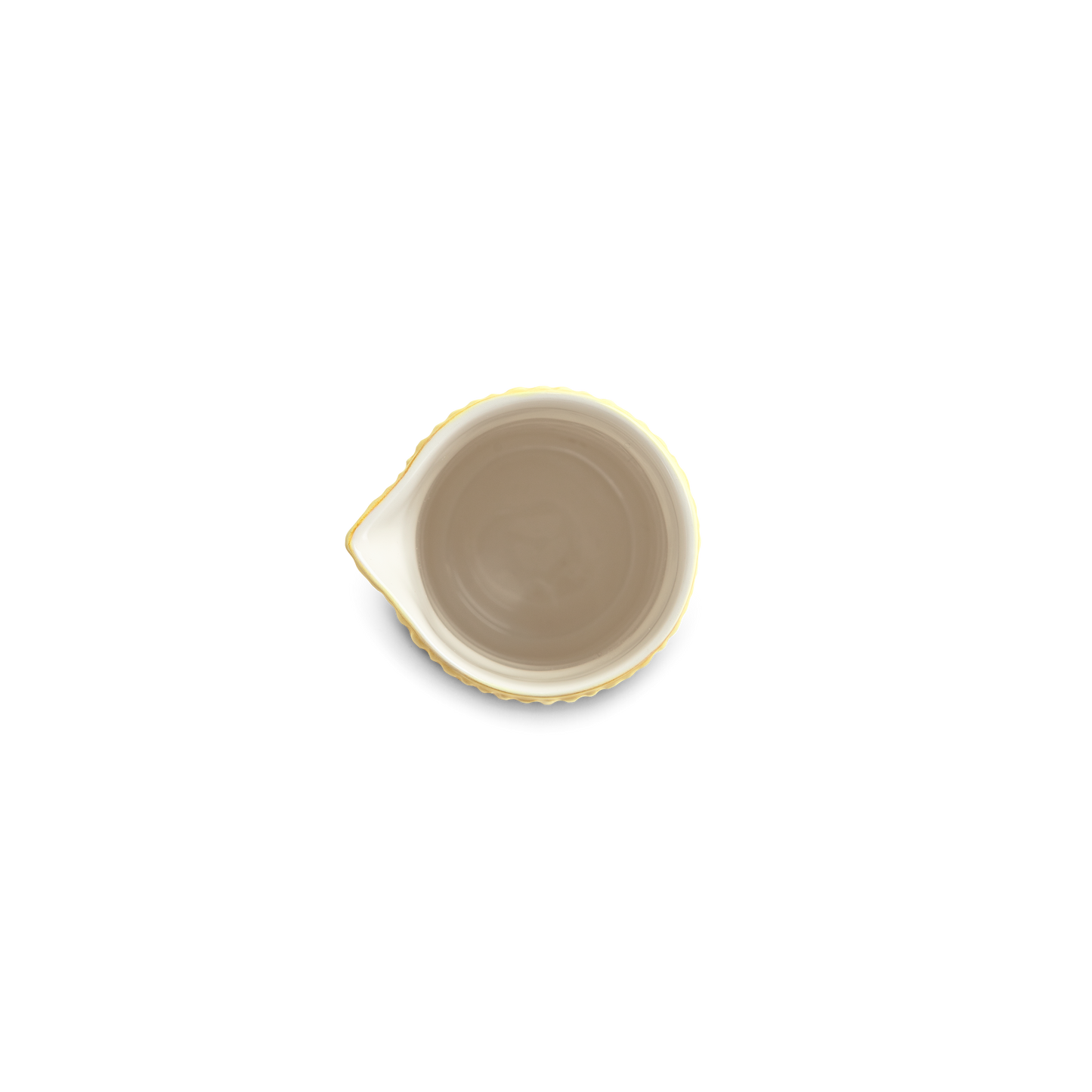 Small ceramic jug on a white background