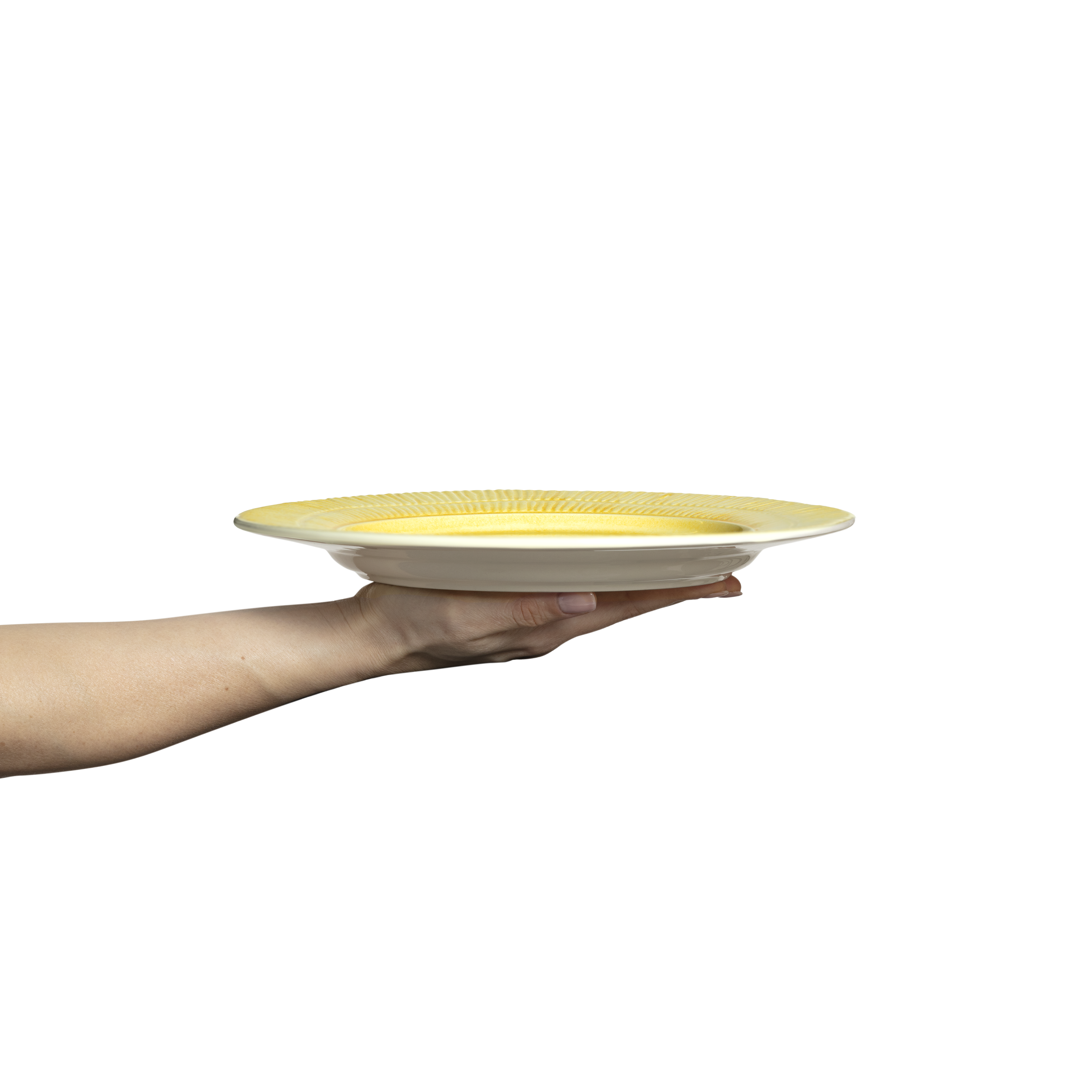 Stripes Plate 28 cm Yellow