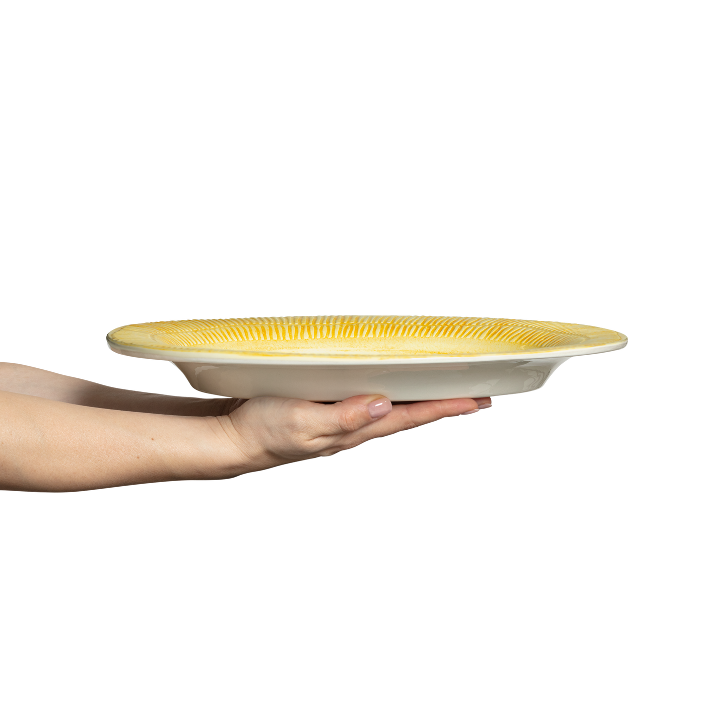 Stripes Platter 35 x 30 cm Yellow
