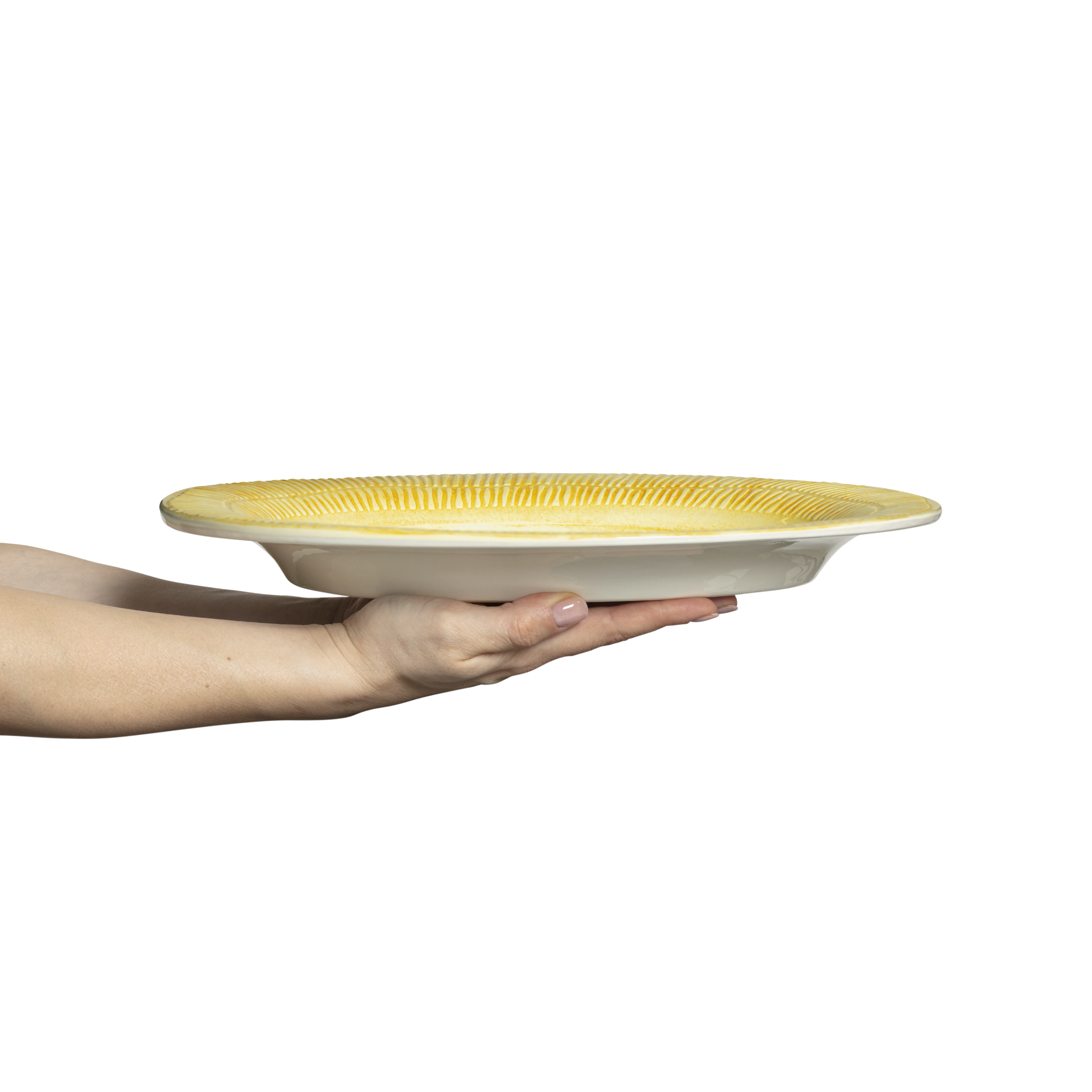 Stripes Platter 35 x 30 cm Yellow