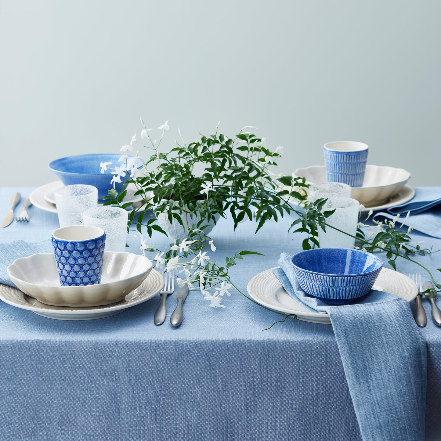 Stripes Bowl 15 cm / 50 cl Light Blue