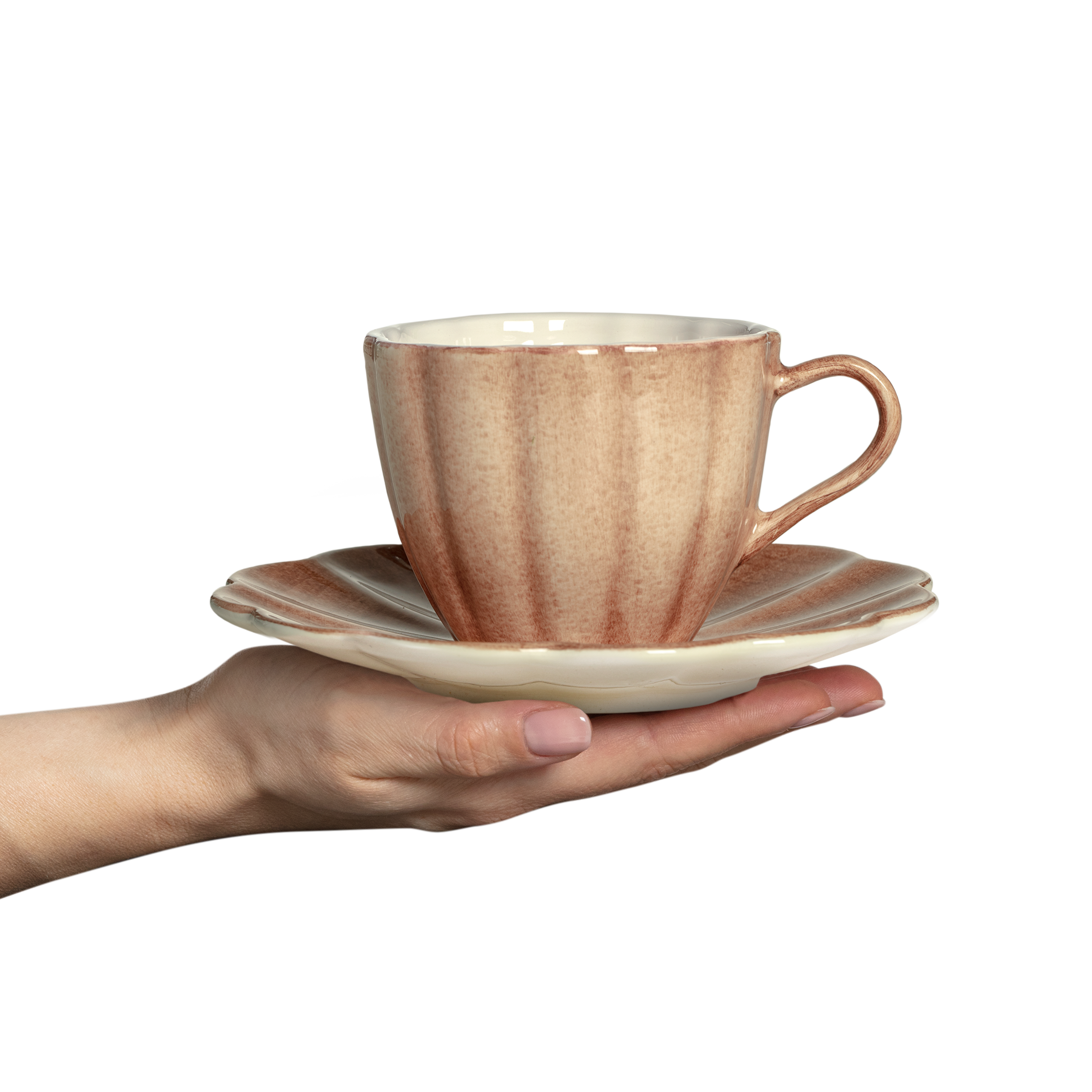 Oyster Cup and Saucer 25 cl Cinnamon