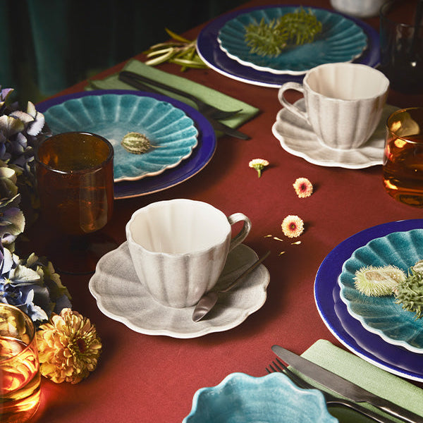 Oyster Cup and Saucer 25 cl Grey