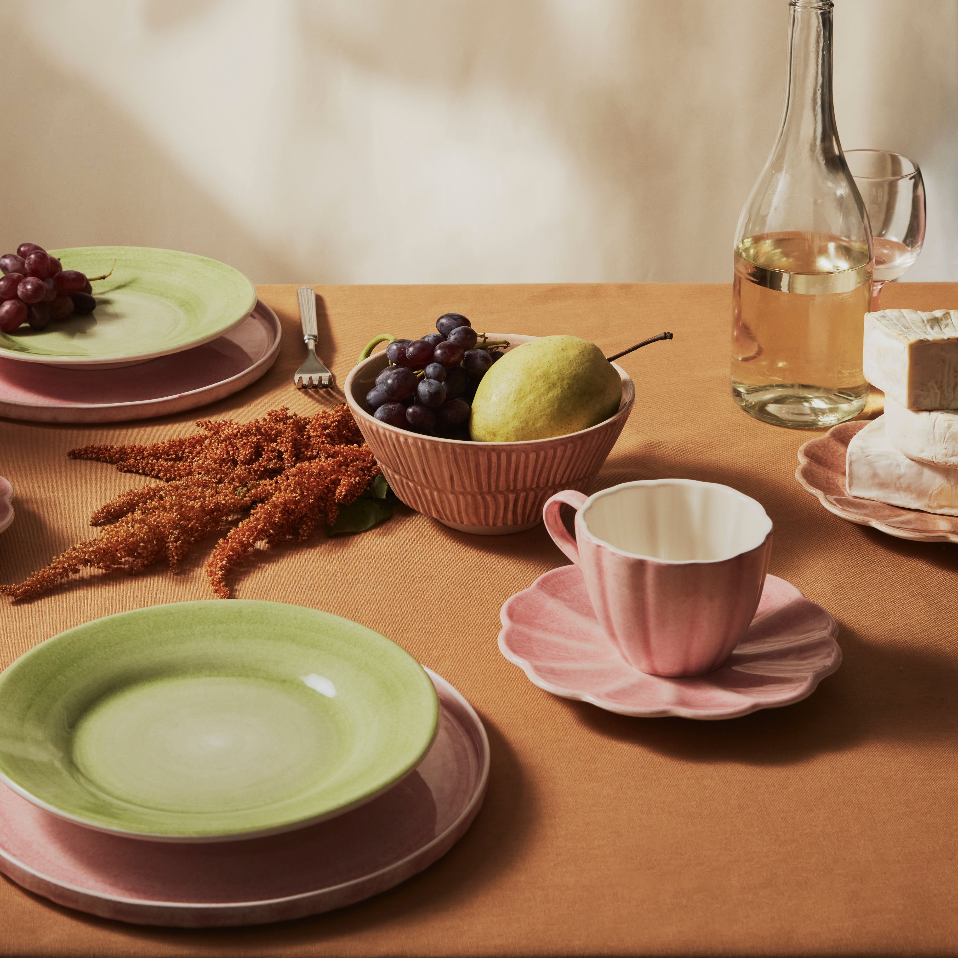Oyster Cup and Saucer 25 cl Light Pink